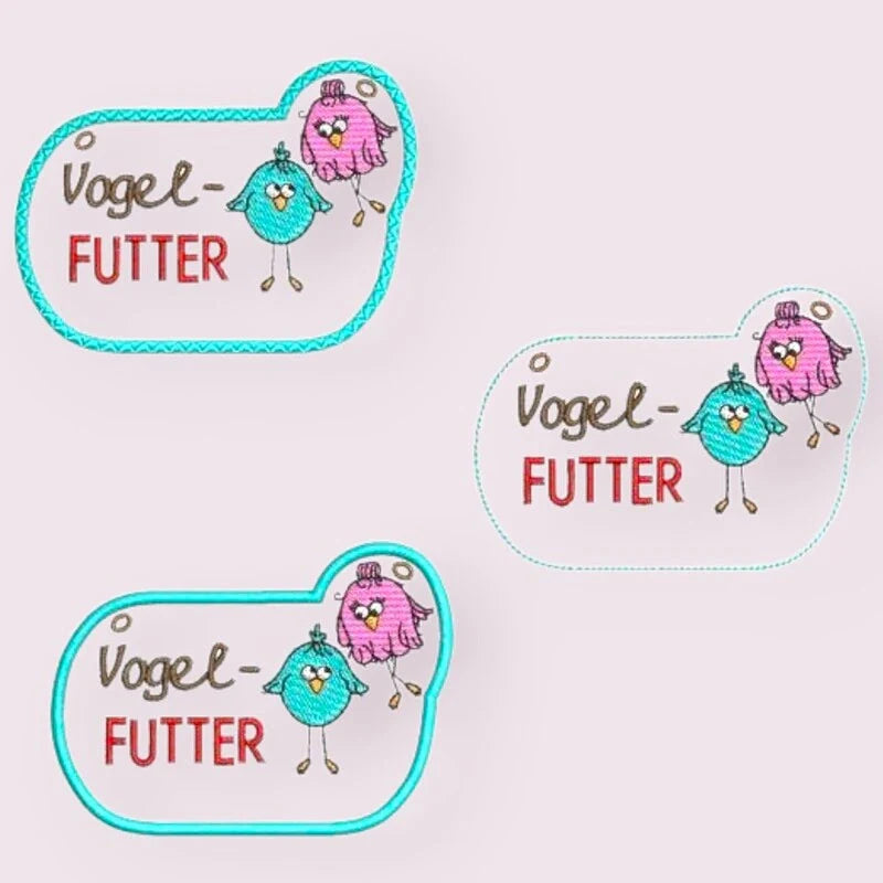 ITH Stickdatei Vögel Anhänger von stiXXie by lajana