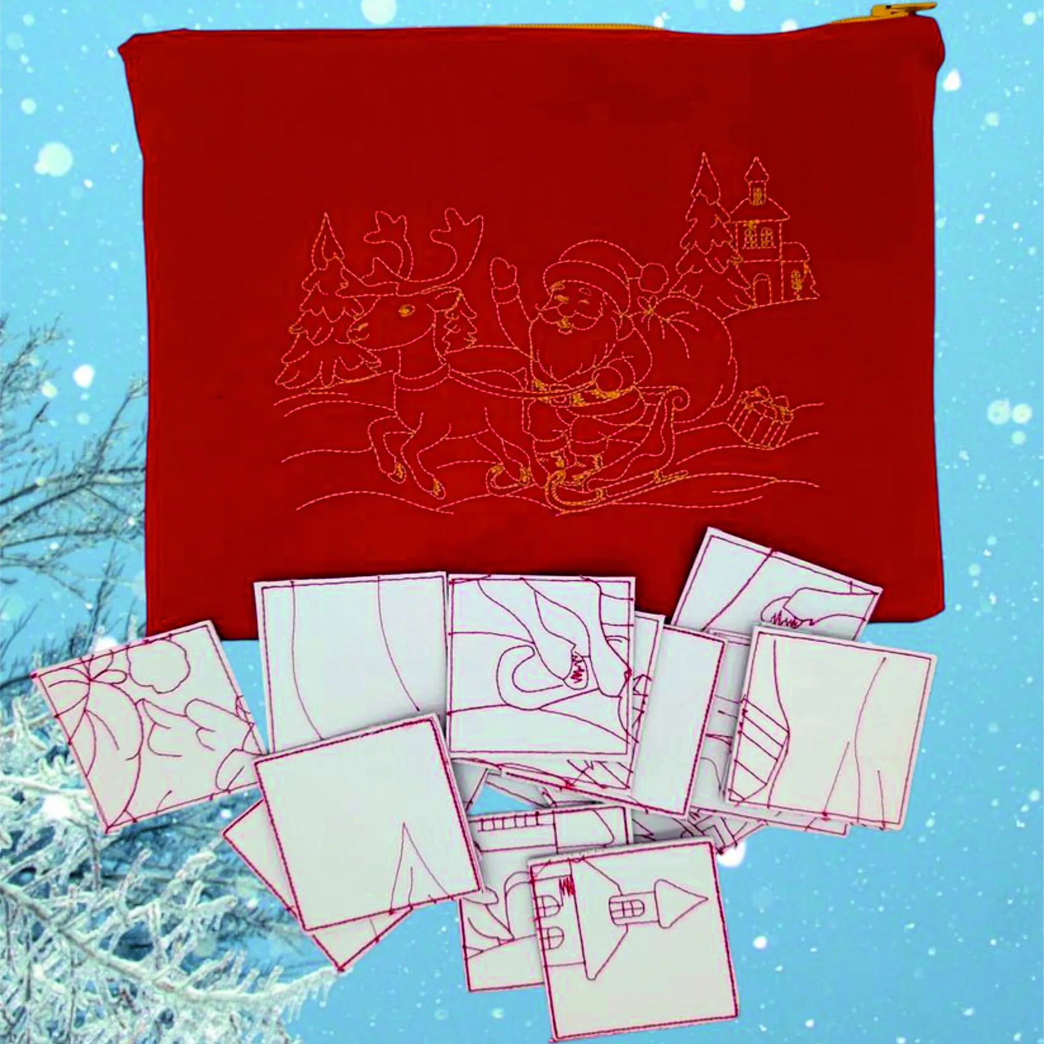 ITH Stickdatei Weihnachtslegespiel