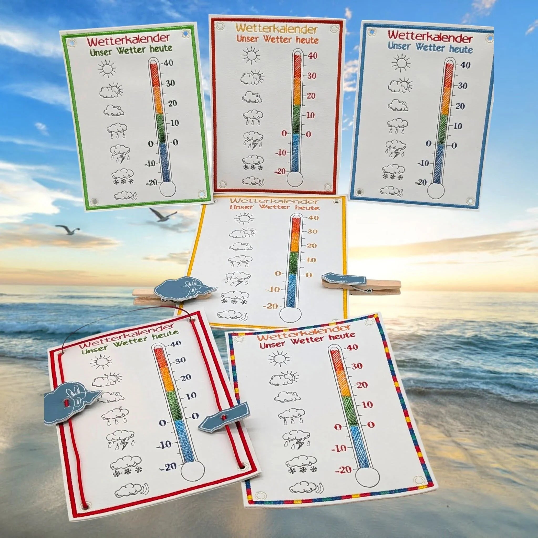 ITH Stickdatei Wetterkalender