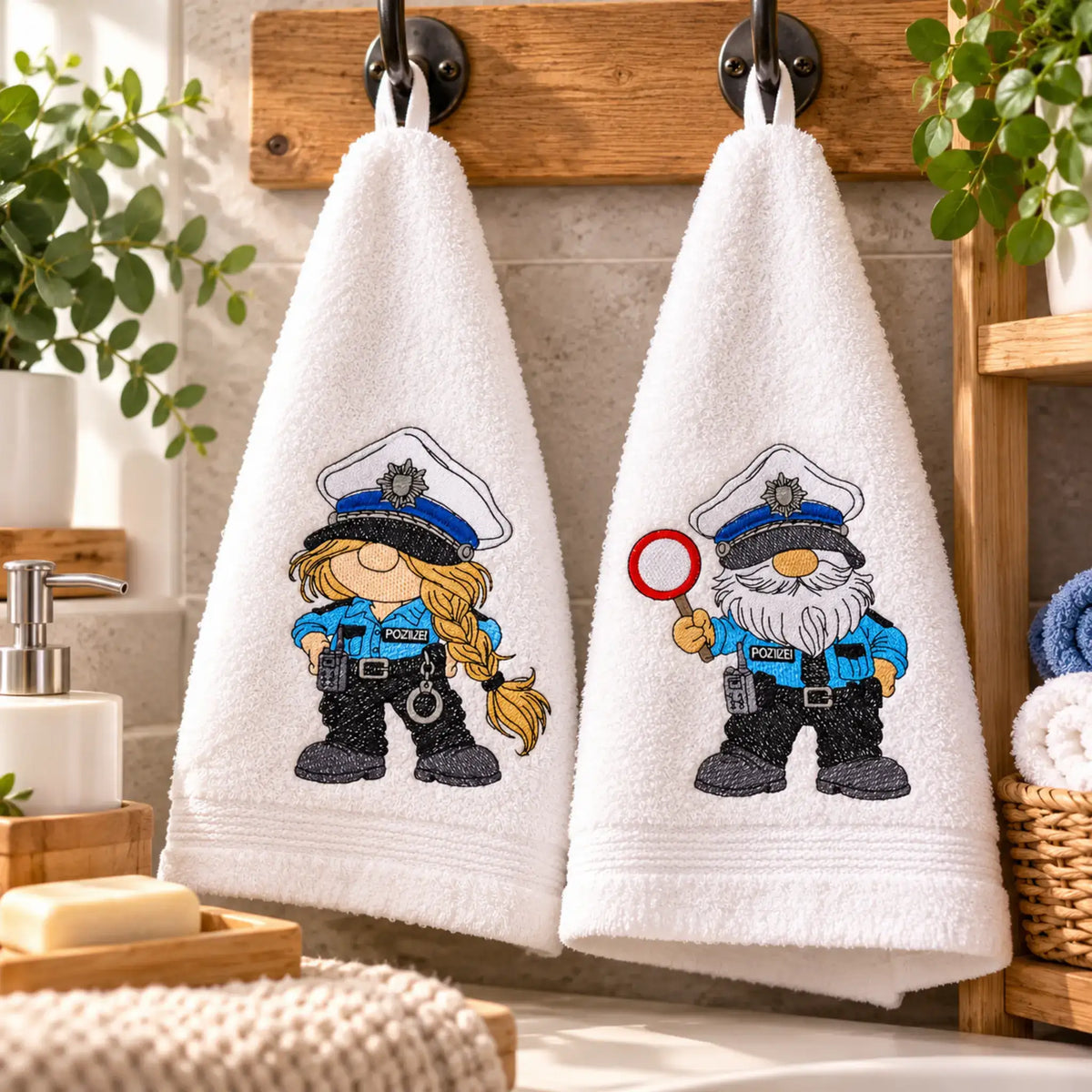 ITH Stickdatei Wichtel Polizei