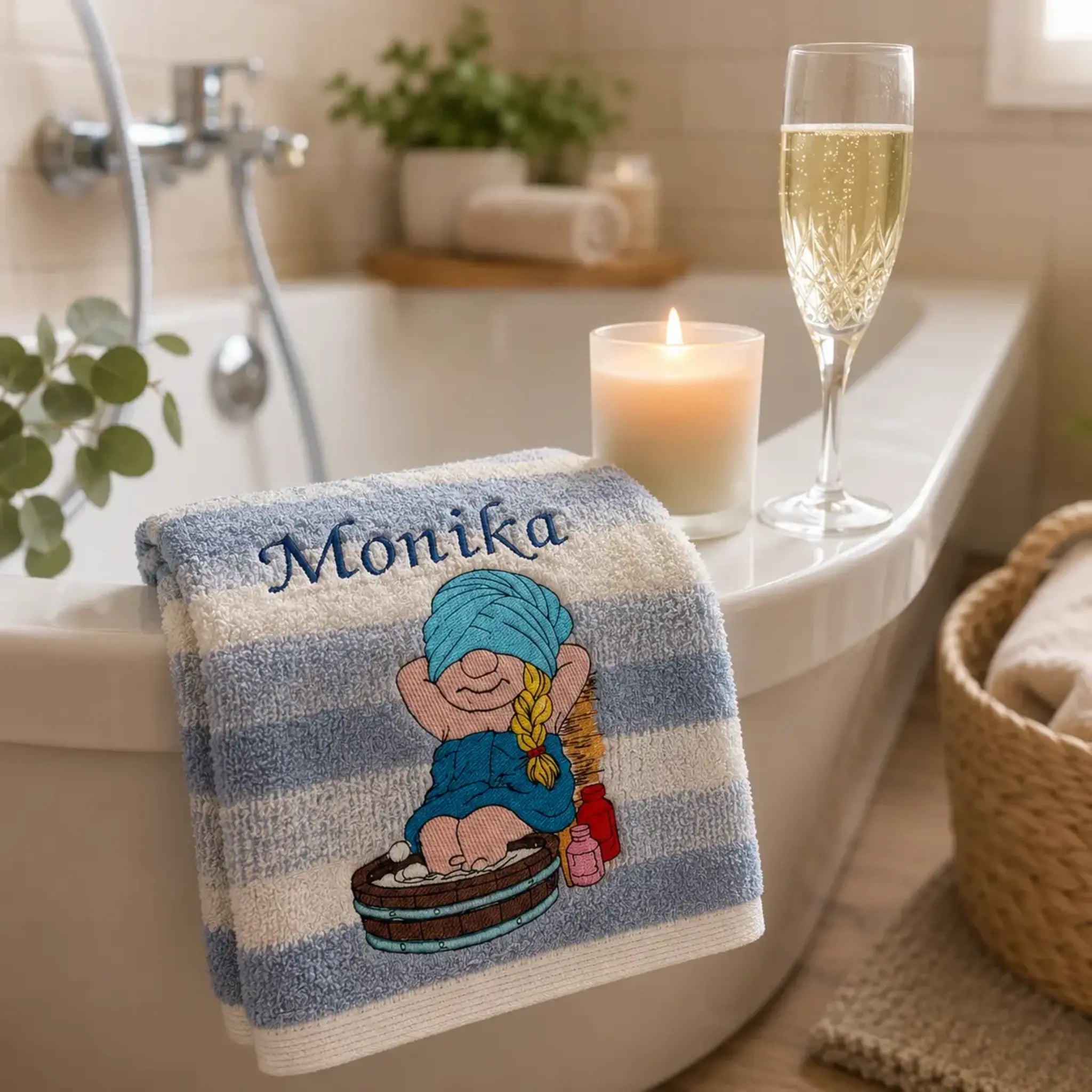 ITH Stickdatei Wichtel Wellness