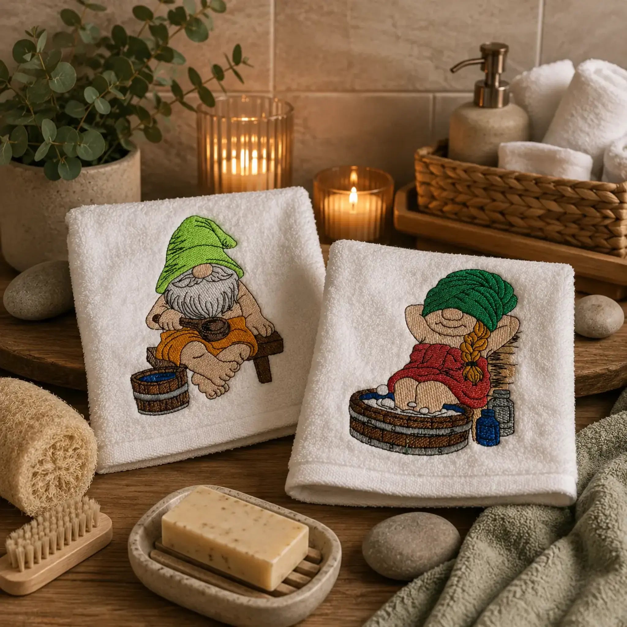 ITH Stickdatei Wichtel Wellness