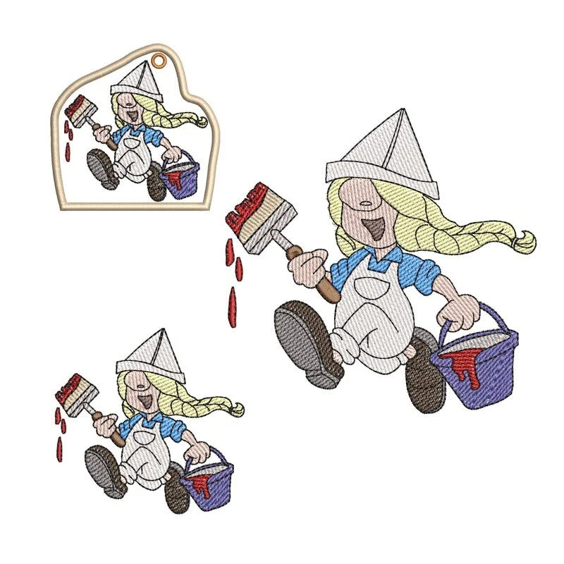 ITH Stickdatei Wichteline Maler