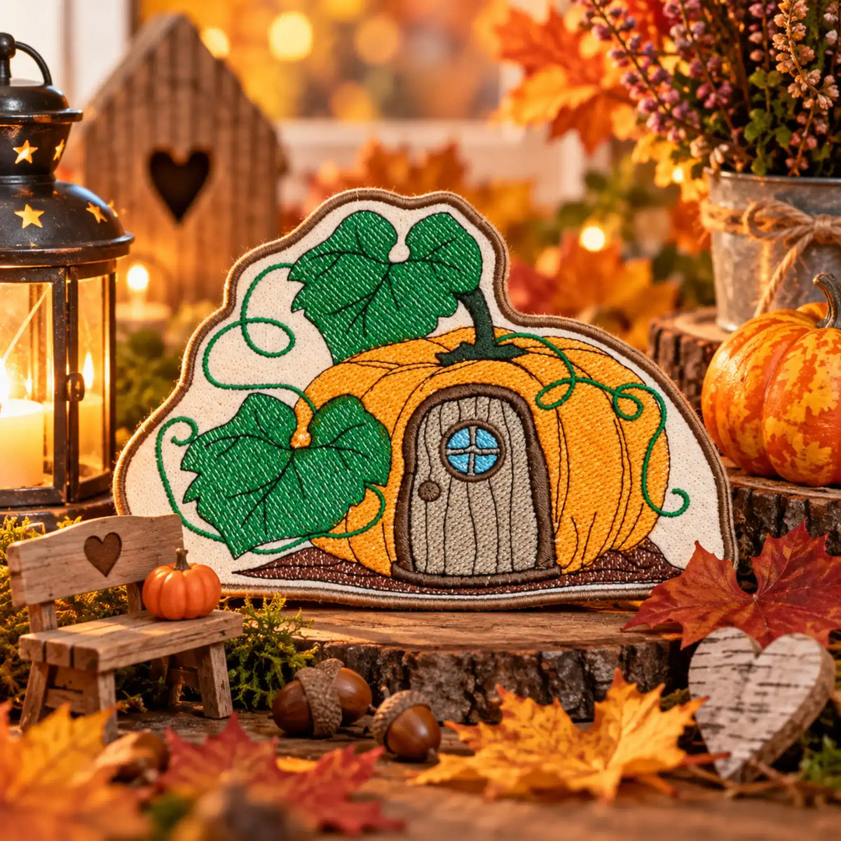 ITH Stickdatei Wichteltüren Herbst