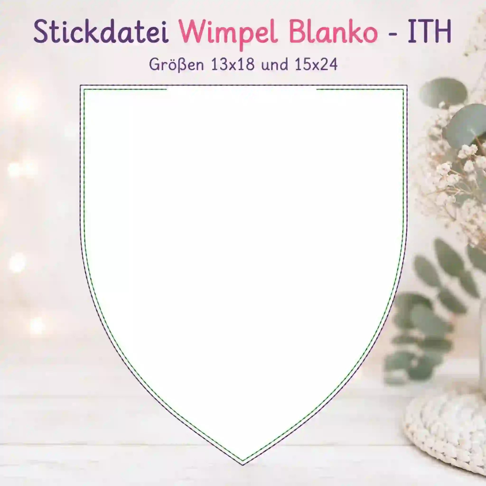 ITH Stickdatei Wimpel