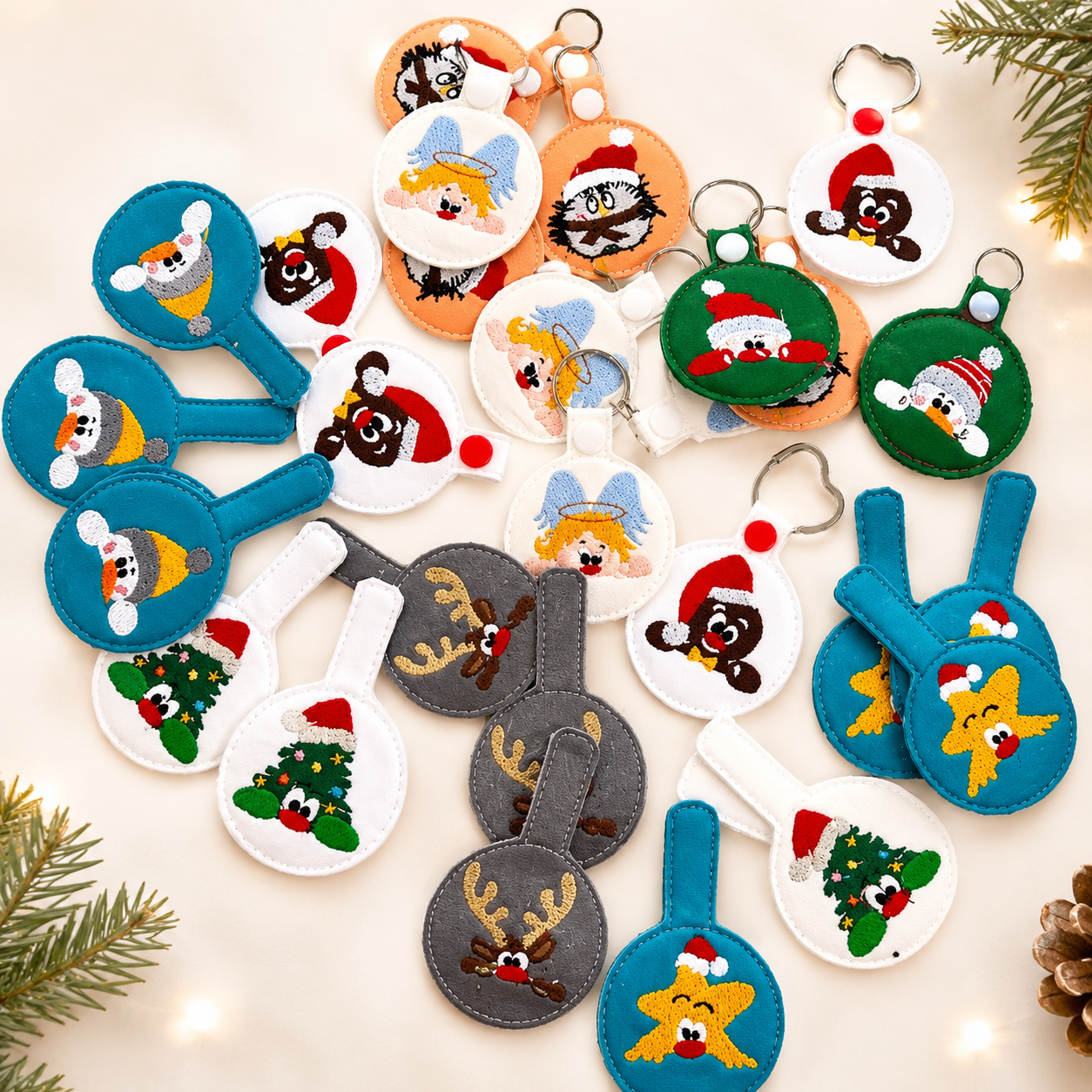 ITH Stickdatei Schlüsselanhänger Weihnachten