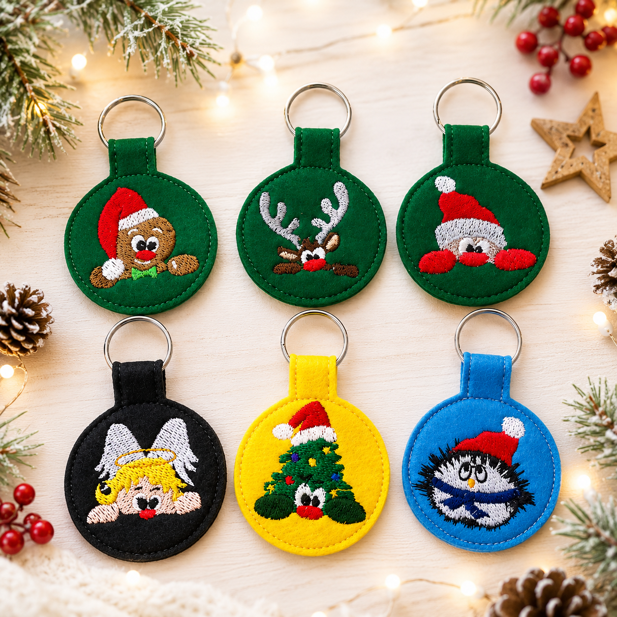ITH Stickdatei Schlüsselanhänger Weihnachten