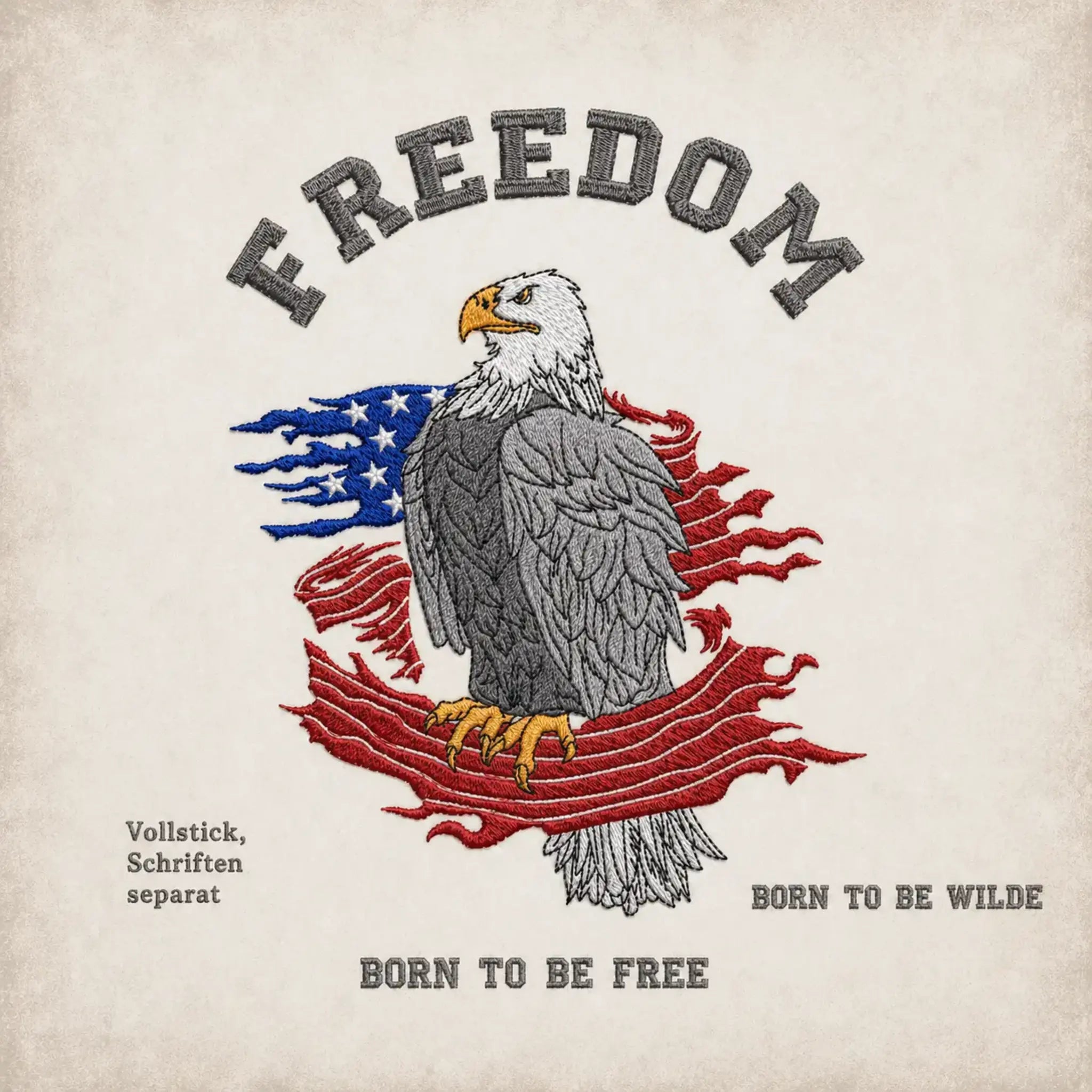 Stickdatei Adler USA Freedom Set