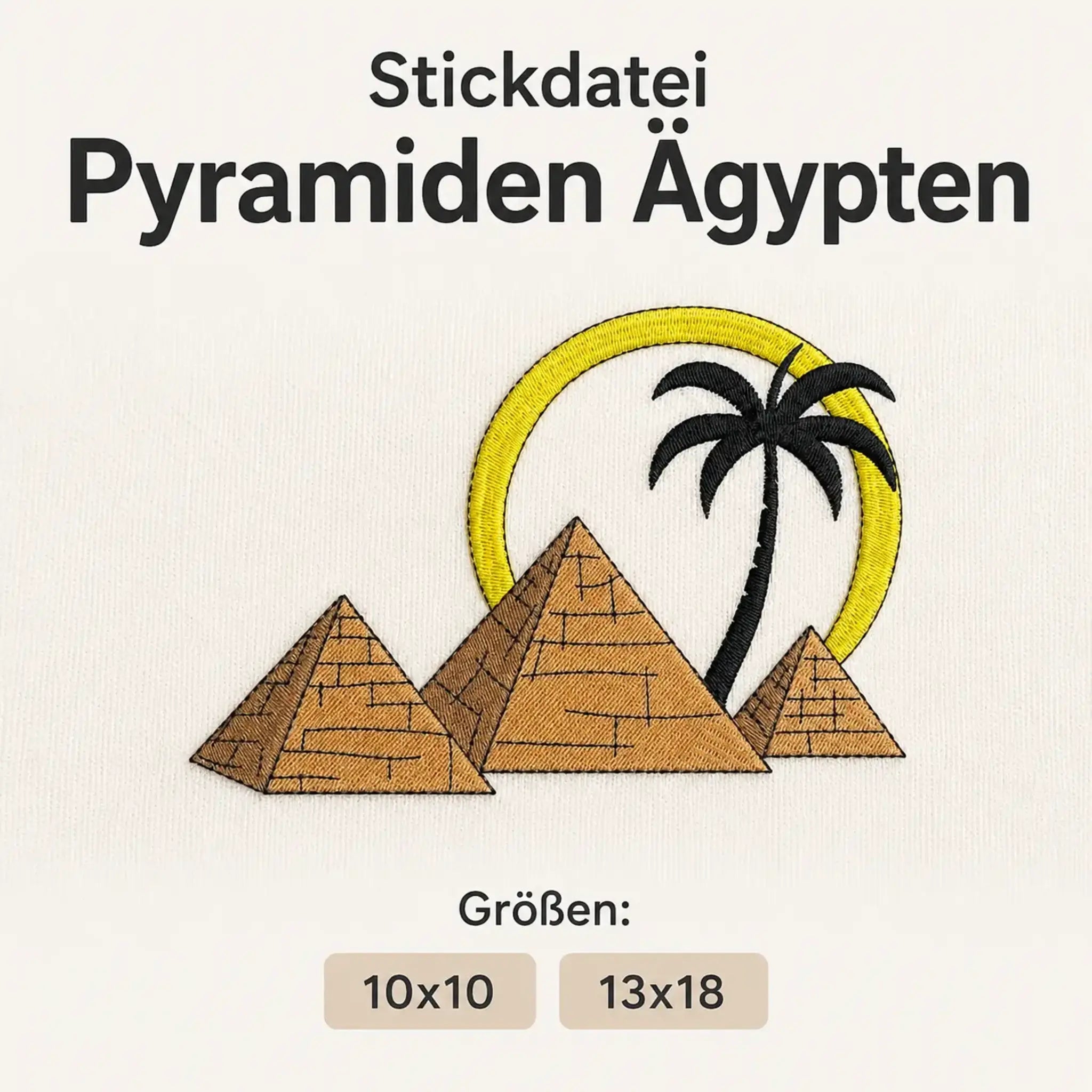 Stickdatei Pyramiden Ägypten – Silhouette Design