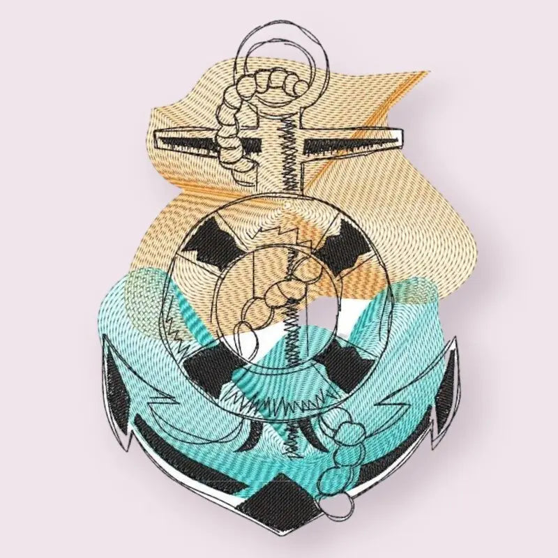Stickdatei Anker Maritim Vintage von stiXXie by lajana