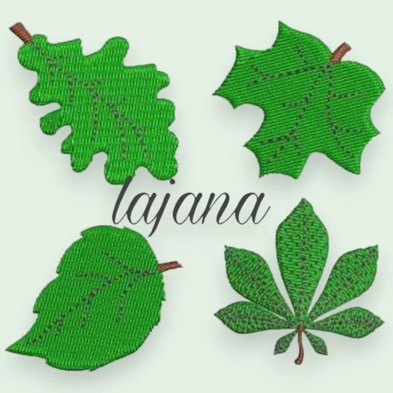 Stickdatei Blätter Minis 4-er Set von stiXXie by lajana