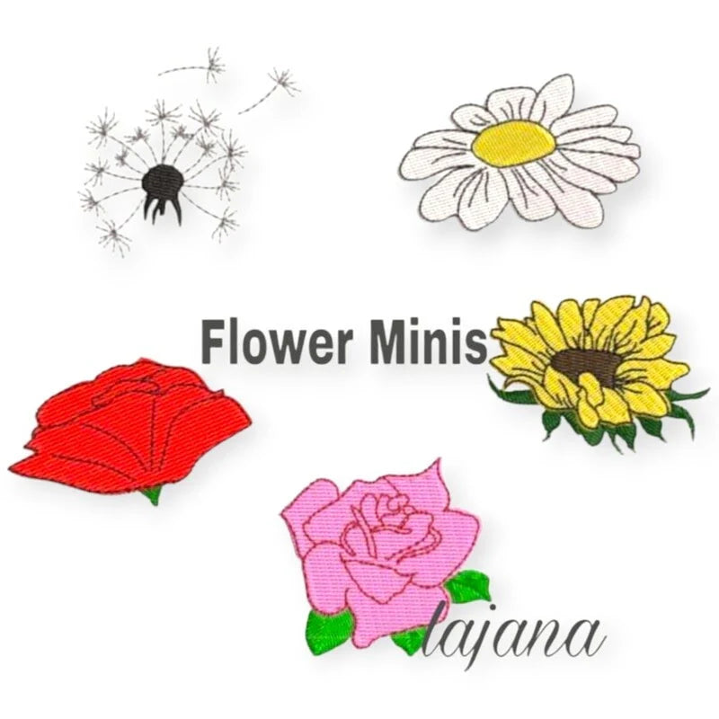 Stickdatei Blumen Minis von stiXXie by lajana