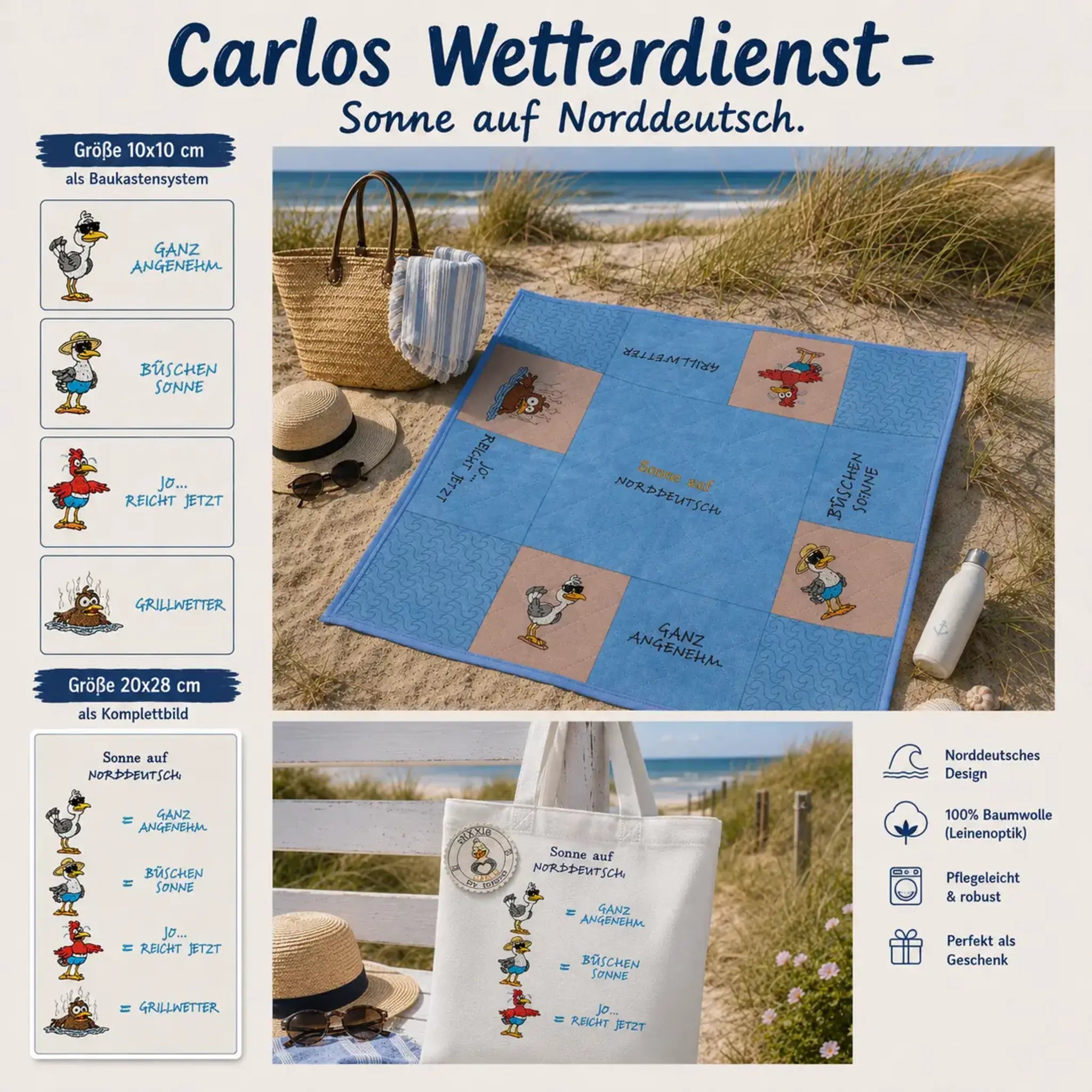Stickdatei Möwe Carlos Wetterdienst - Sonne