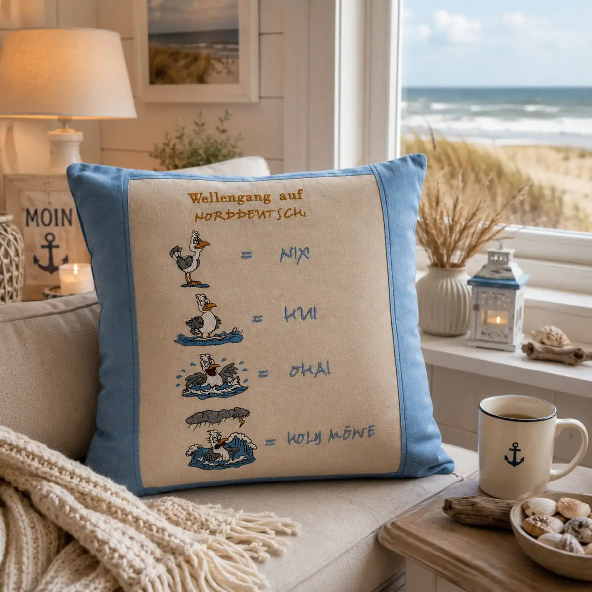 Stickdatei Möwe Carlos Wetterdienst - Wellen 🌊