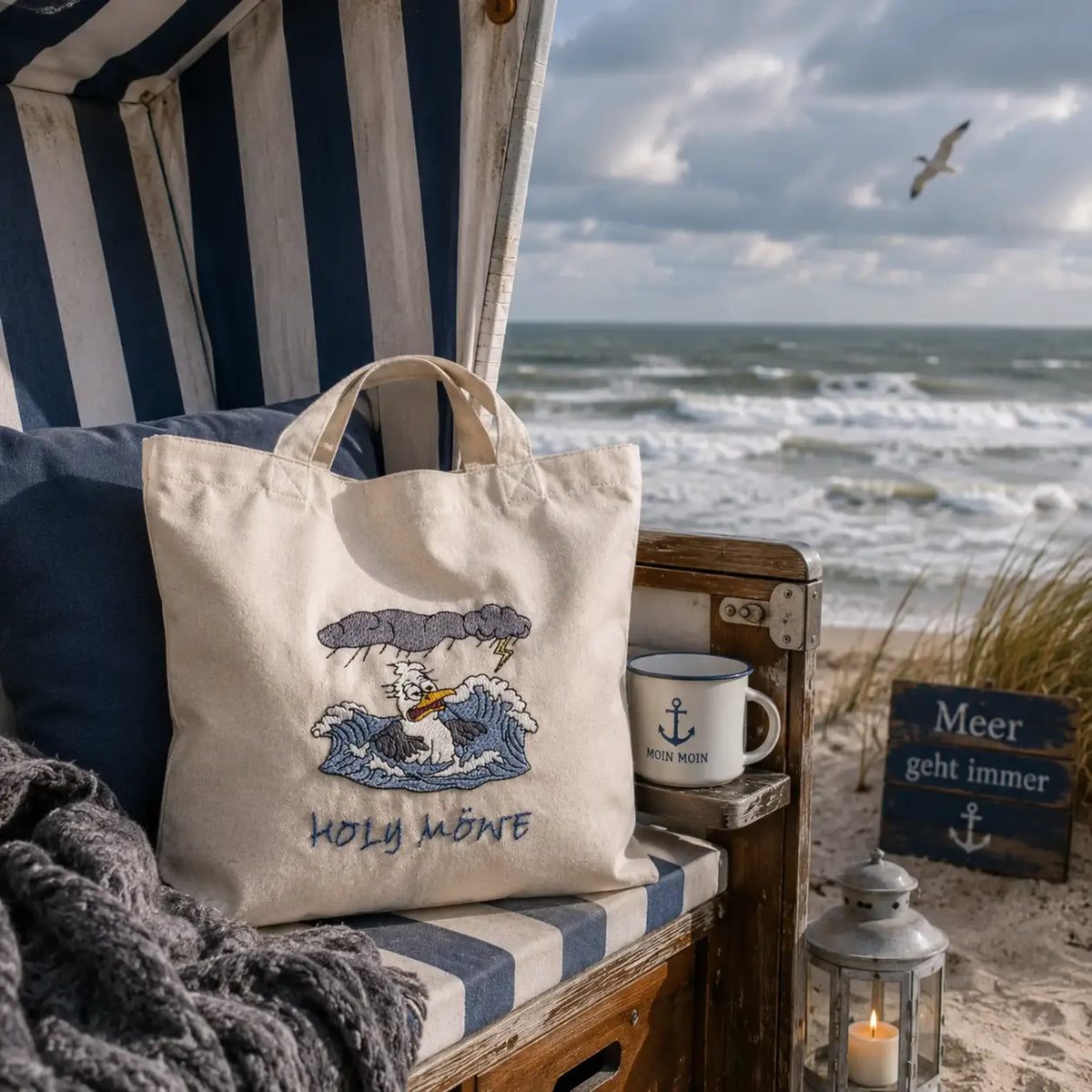 Stickdatei Möwe Carlos Wetterdienst - Wellen 🌊