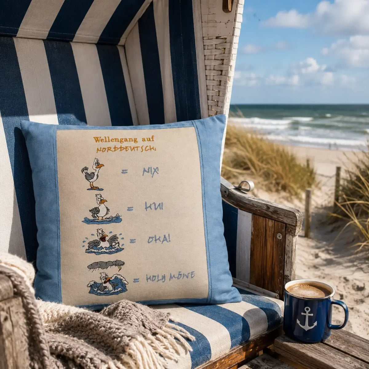 Stickdatei Möwe Carlos Wetterdienst - Wellen 🌊