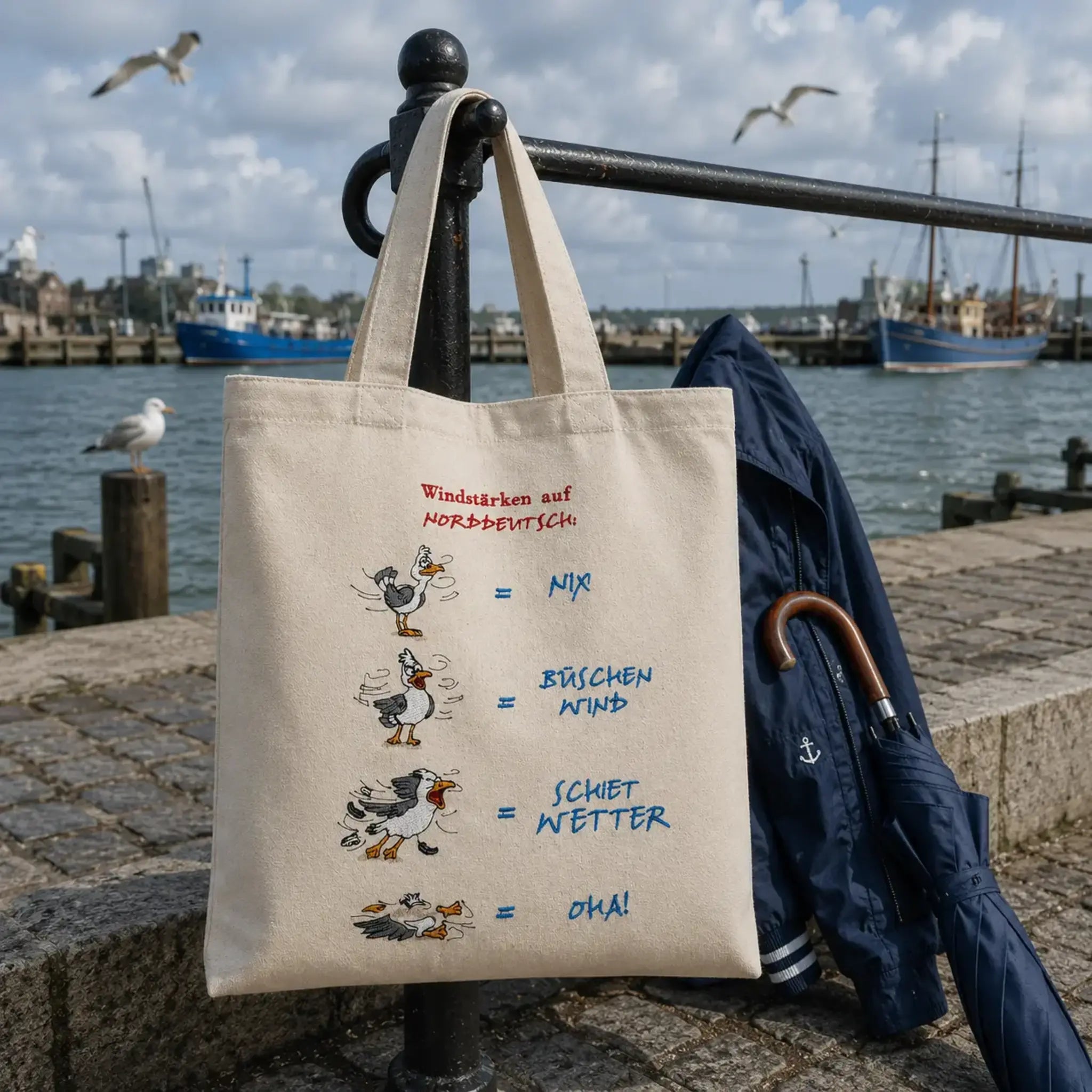 Stickdatei Möwe Carlos Wetterdienst - Wind 💨