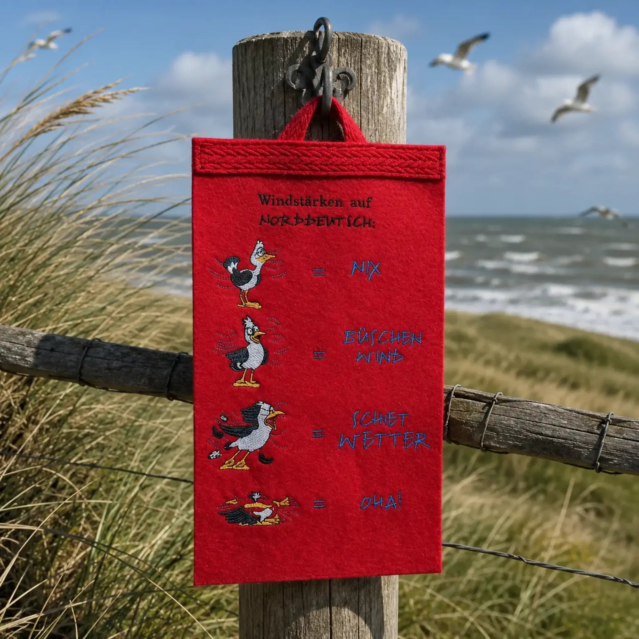 Stickdatei Möwe Carlos Wetterdienst - Wind 💨