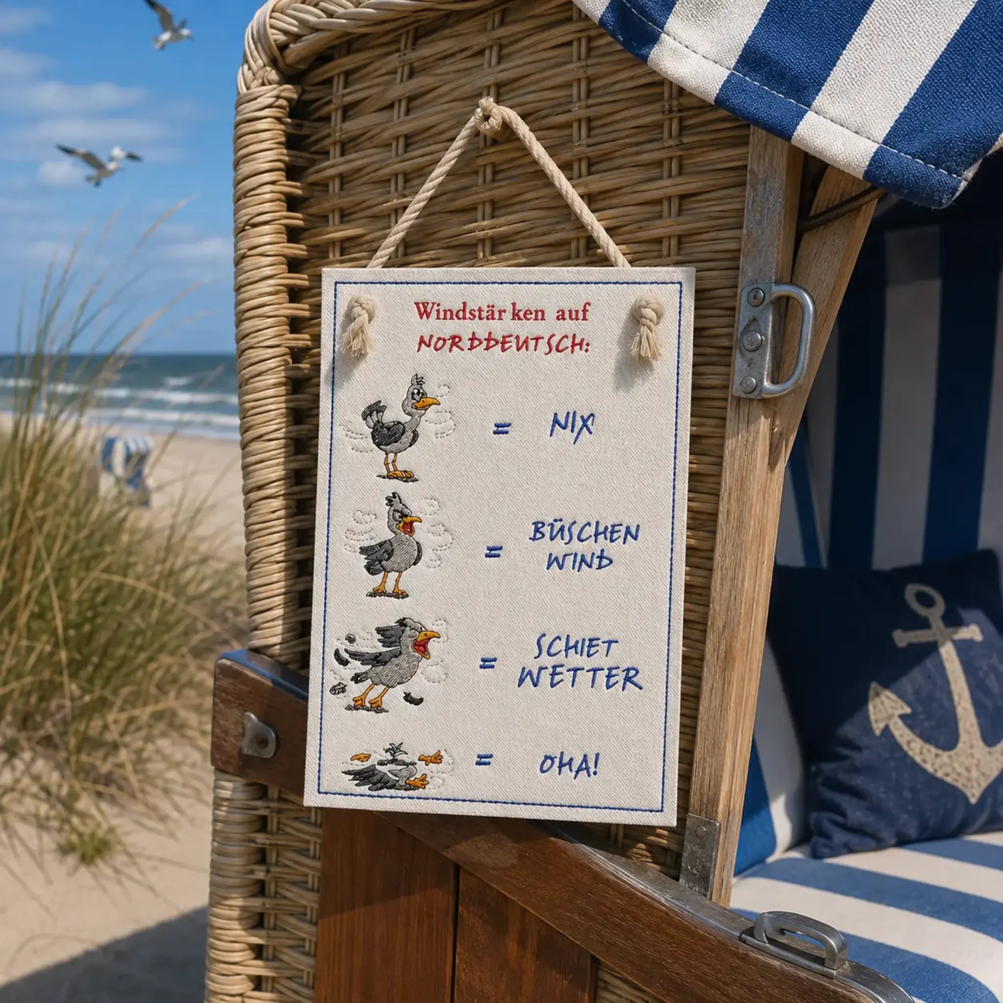 Stickdatei Möwe Carlos Wetterdienst - Wind 💨