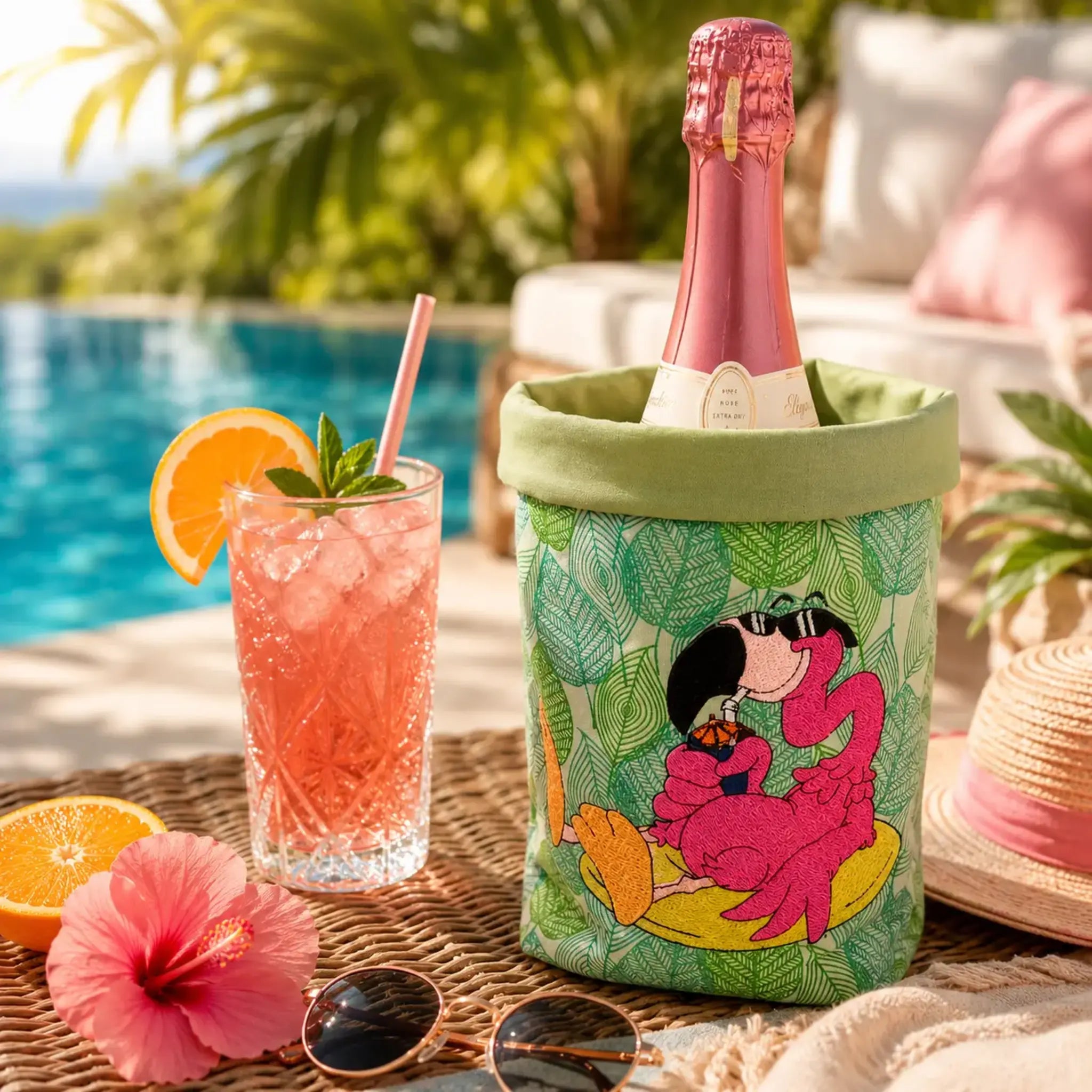 Stickdatei cooler Flamingo mit Sprüchen 🦩