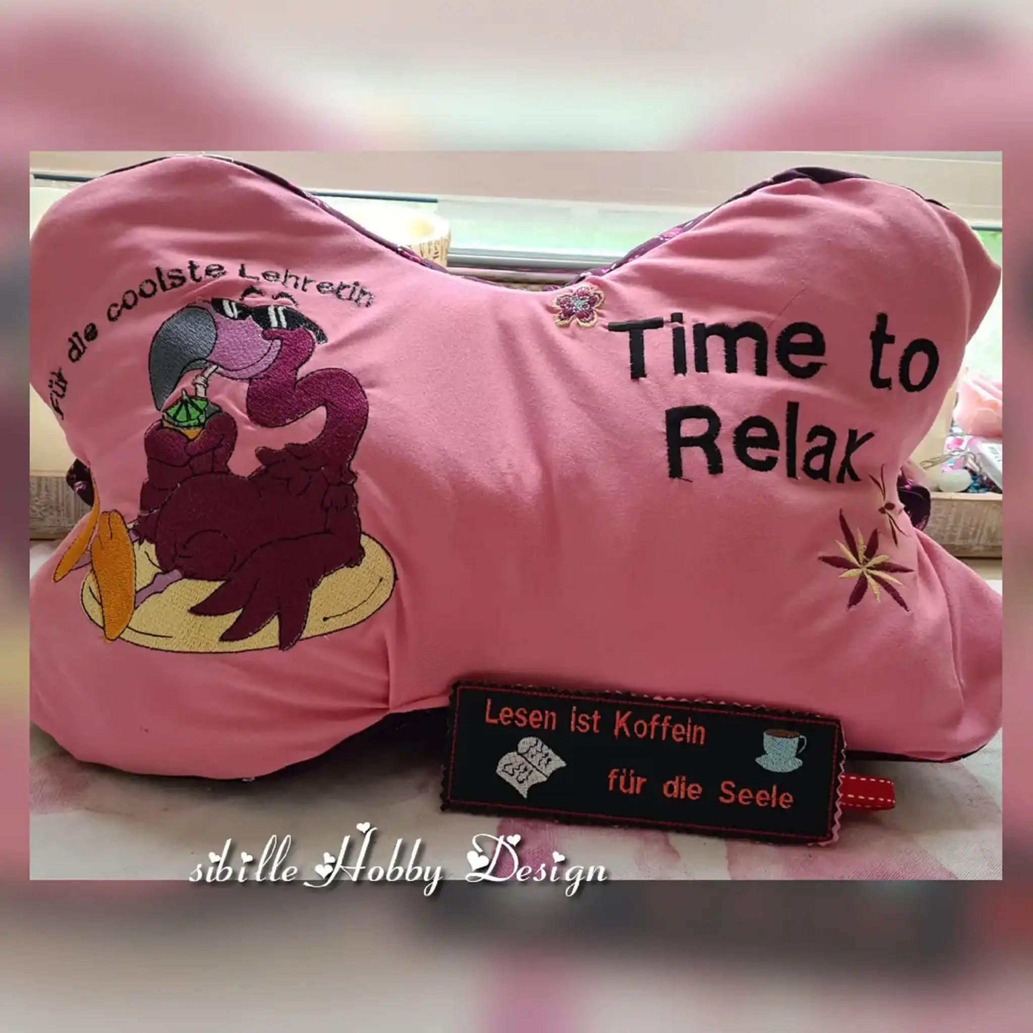Stickdatei cooler Flamingo mit Sprüchen 🦩