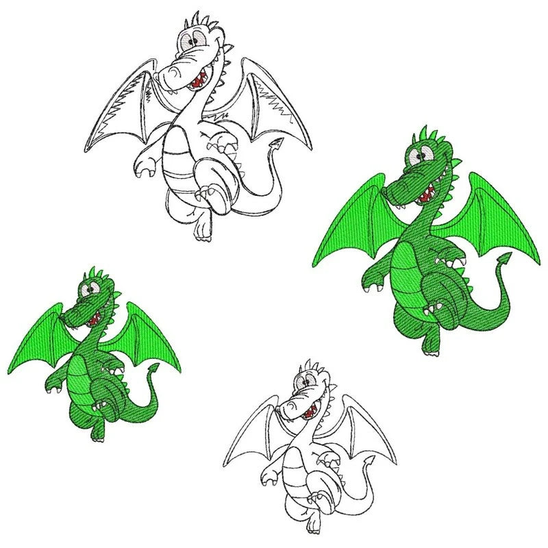 Stickdatei Drache Ede