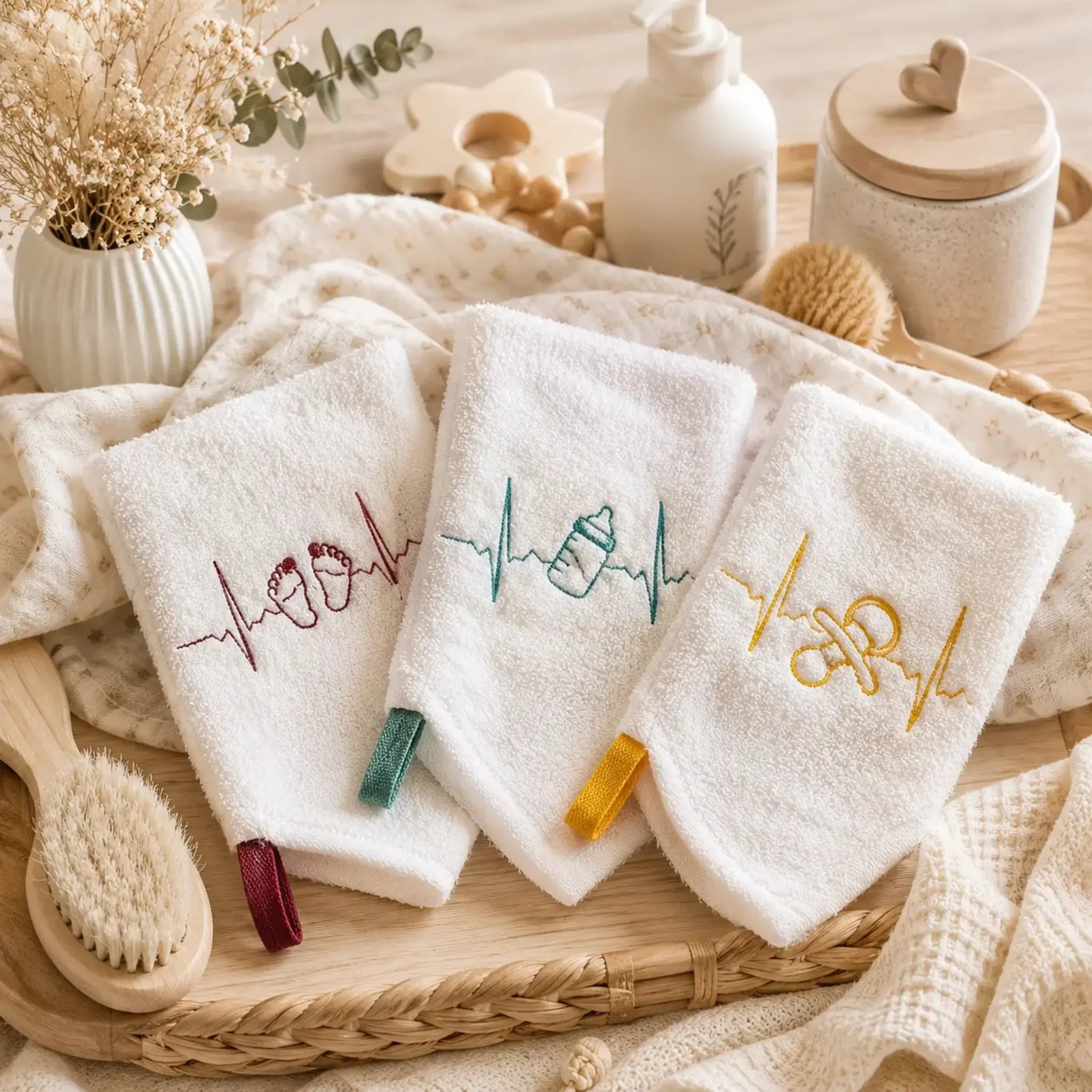 Stickdatei EKG Linien Baby
