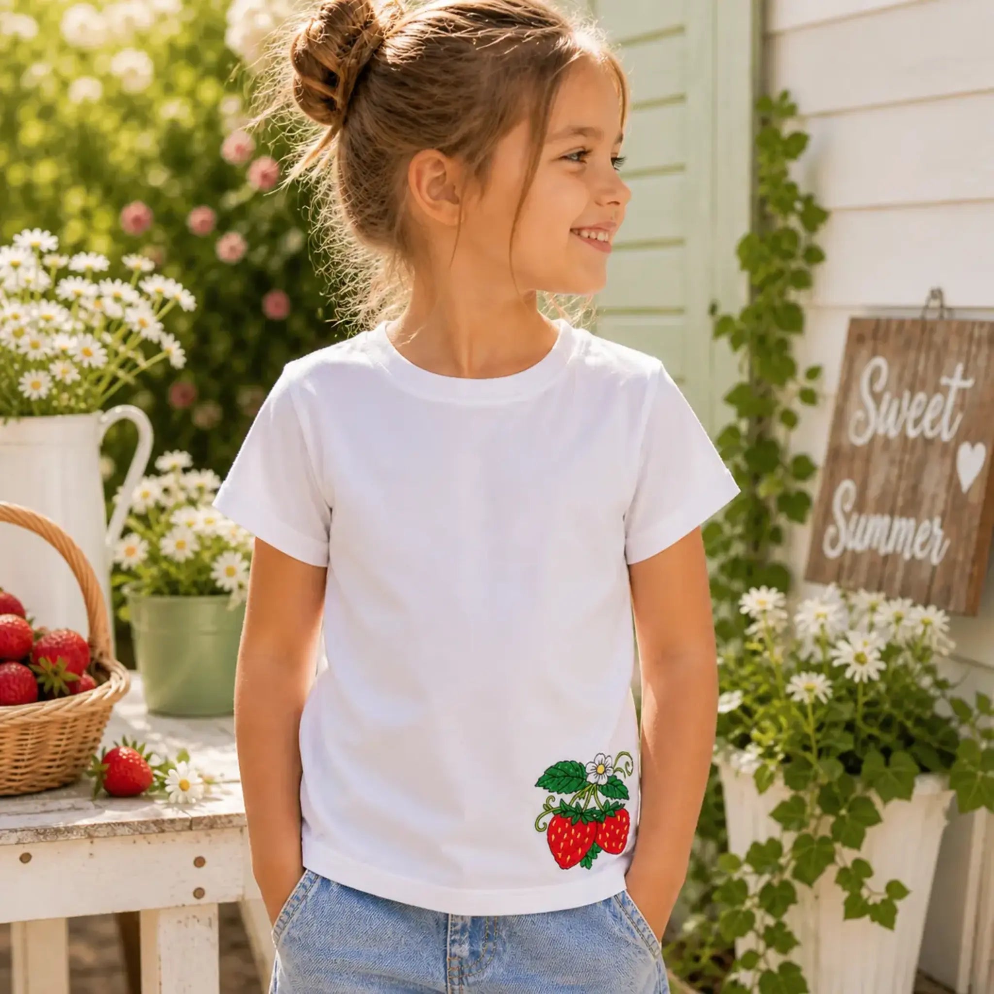 Stickdatei Erdbeerfreuden 🍓 – Scribble & Vollstick