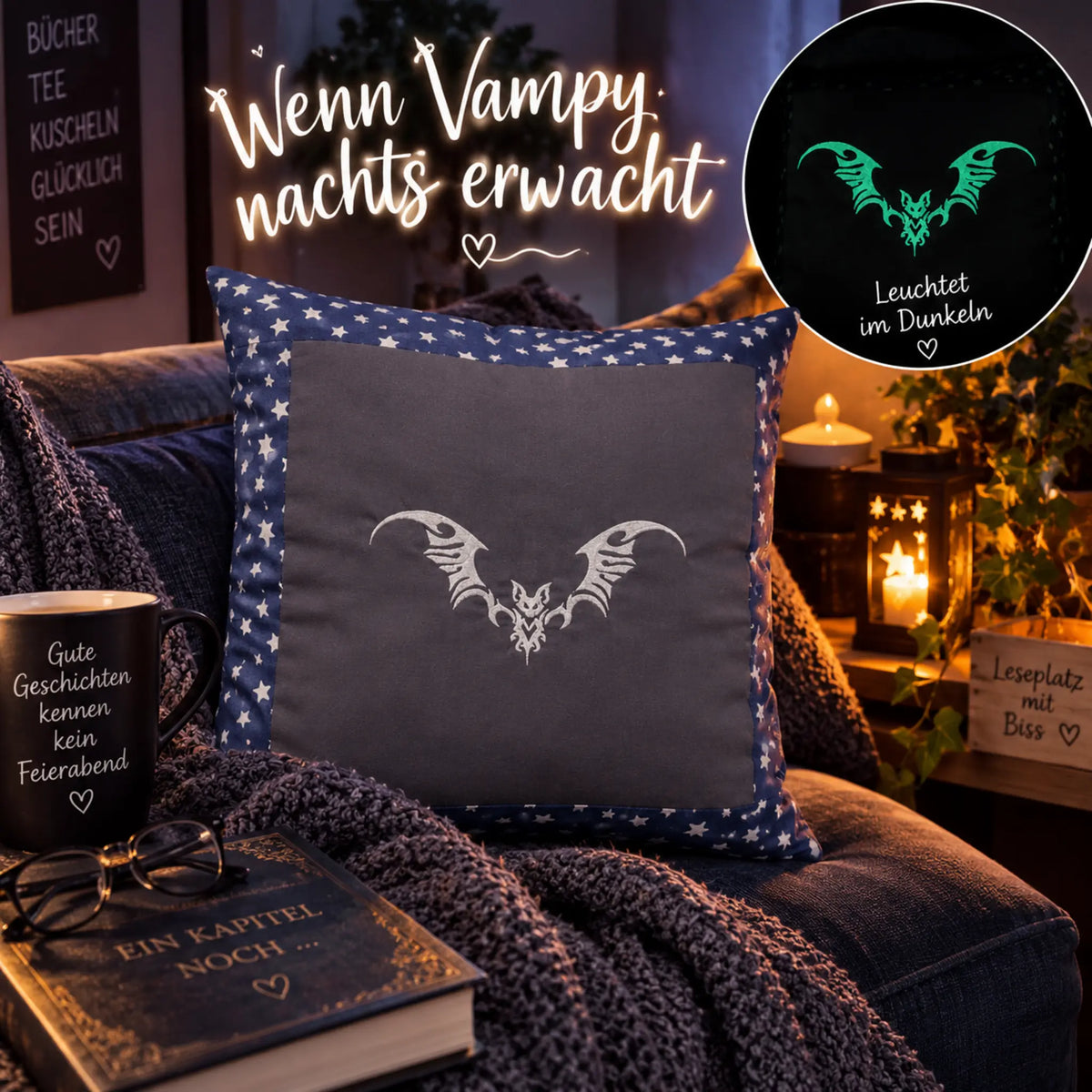 Stickdatei Fledermaus Vampy 🦇 Tribal Tattoo Style