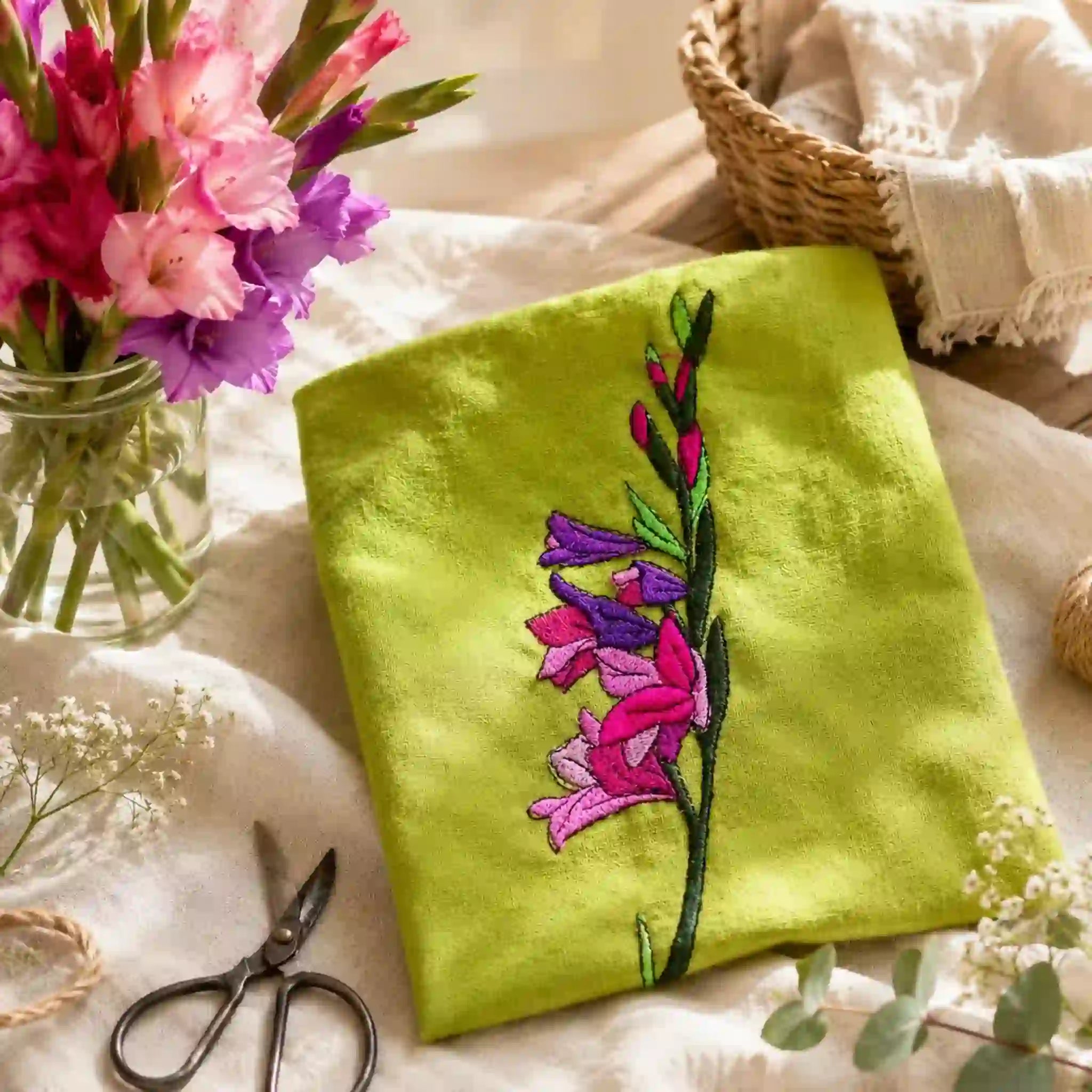 Stickdatei Blumen Gladiolen 🌸 – Vollstick | 13x18 & 16x26cm