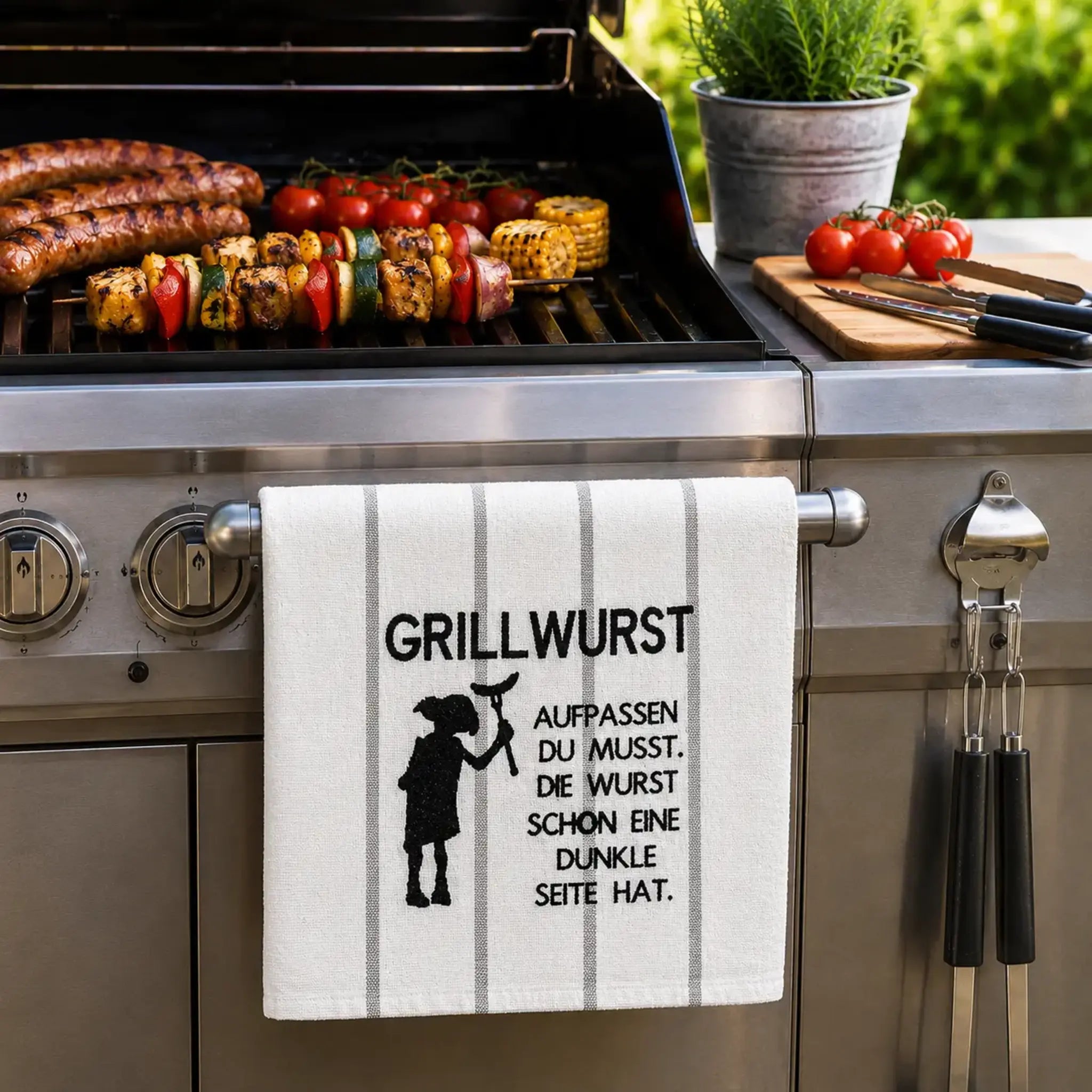 Stickdatei Grillen Vatertag – 3-teiliges Set 10x10 & 13x18 | BBQ Stickmotive