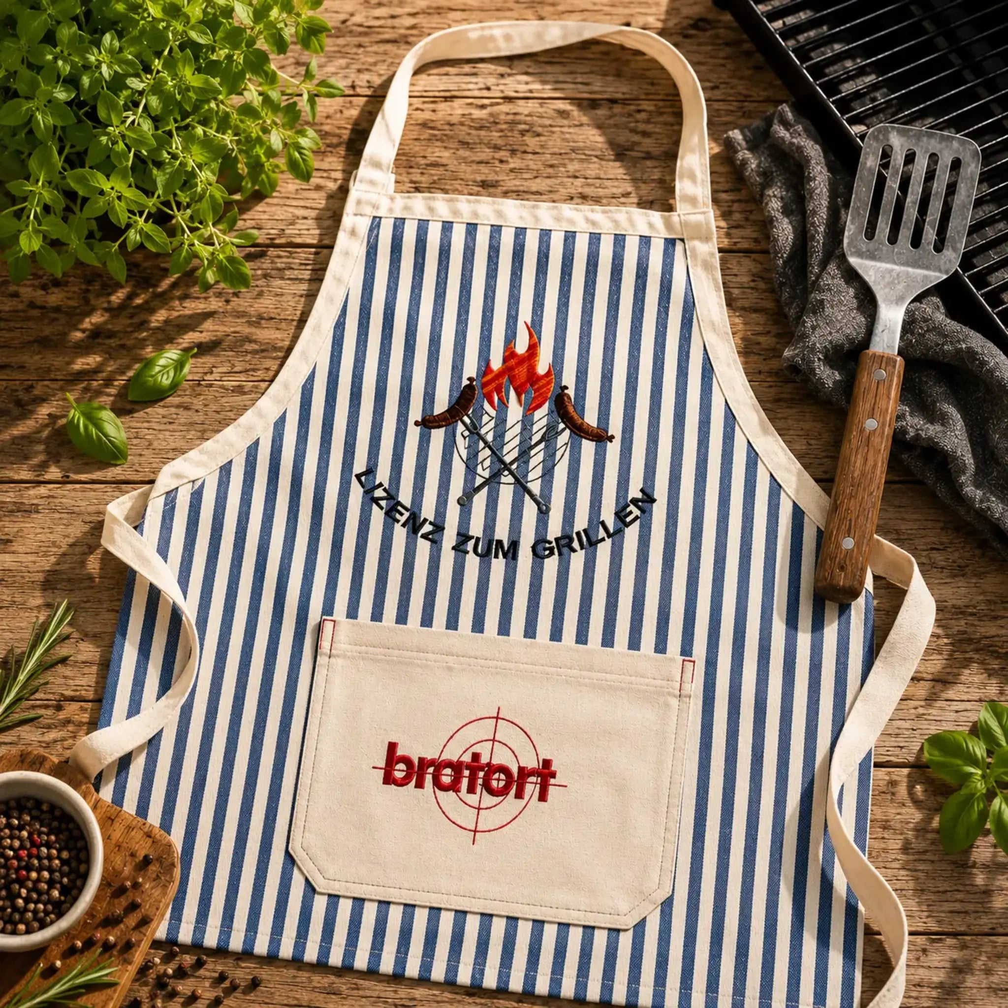 Stickdatei Grillen Vatertag – 3-teiliges Set 10x10 & 13x18 | BBQ Stickmotive