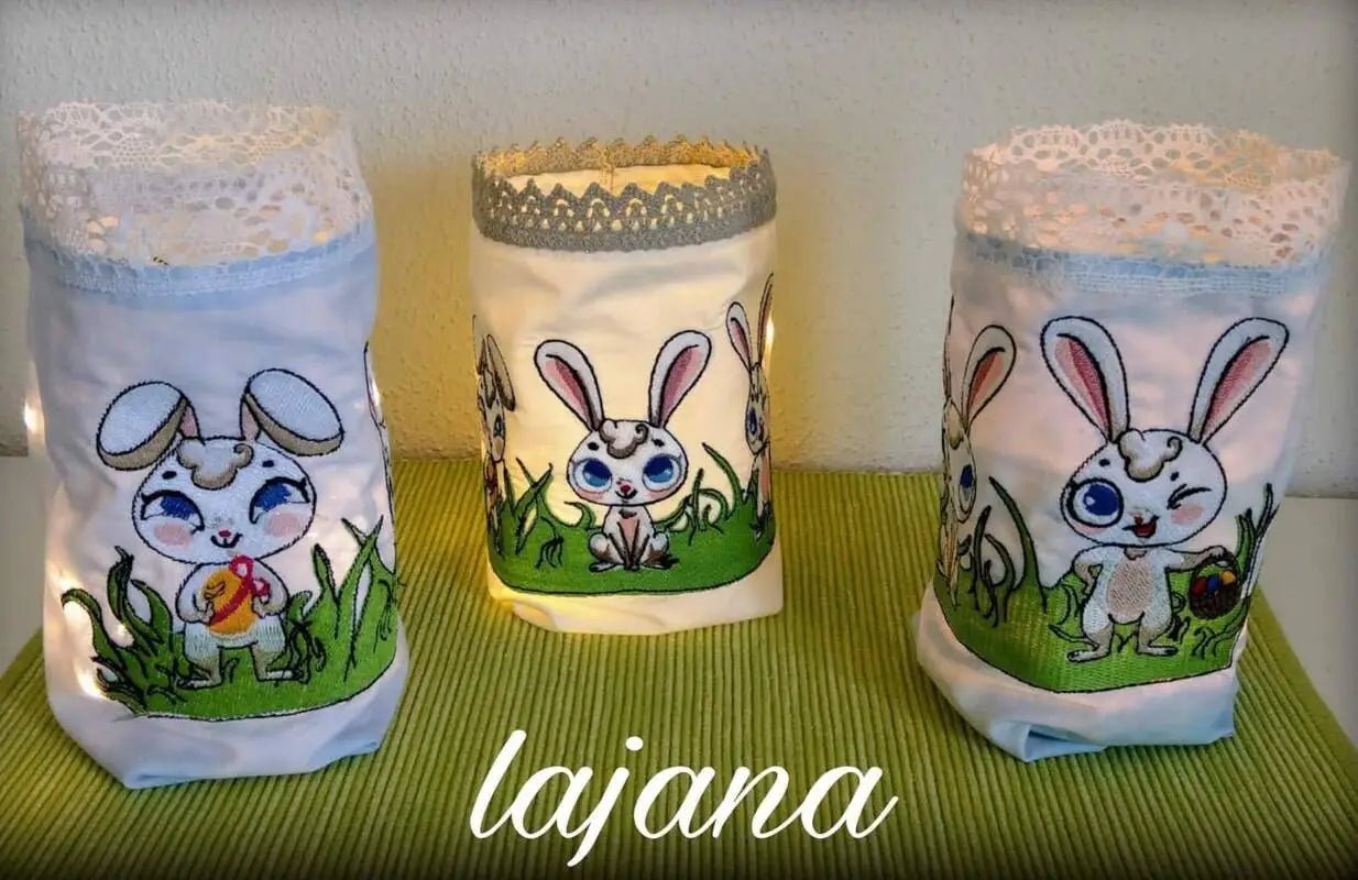 Stickdatei Hasen Treffen von stiXXie by lajana