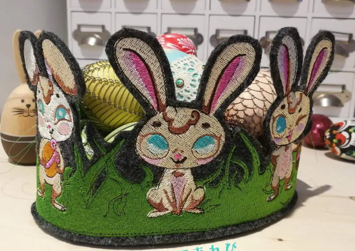 Stickdatei Hasen Treffen von stiXXie by lajana