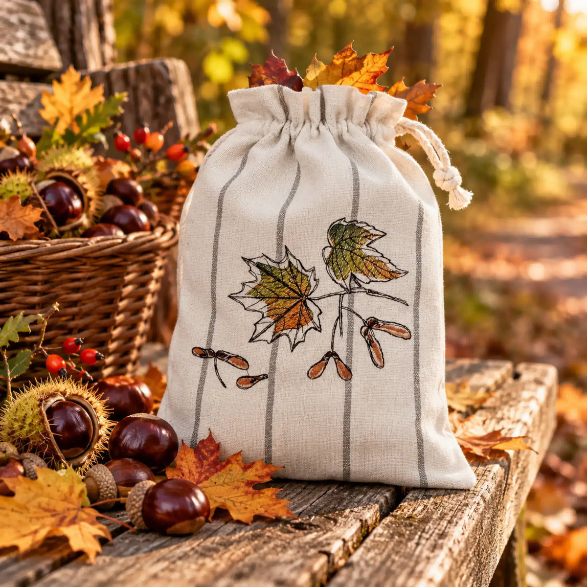 Stickdatei-Set Herbstfrüchte – 10x10 & 13x18 cm