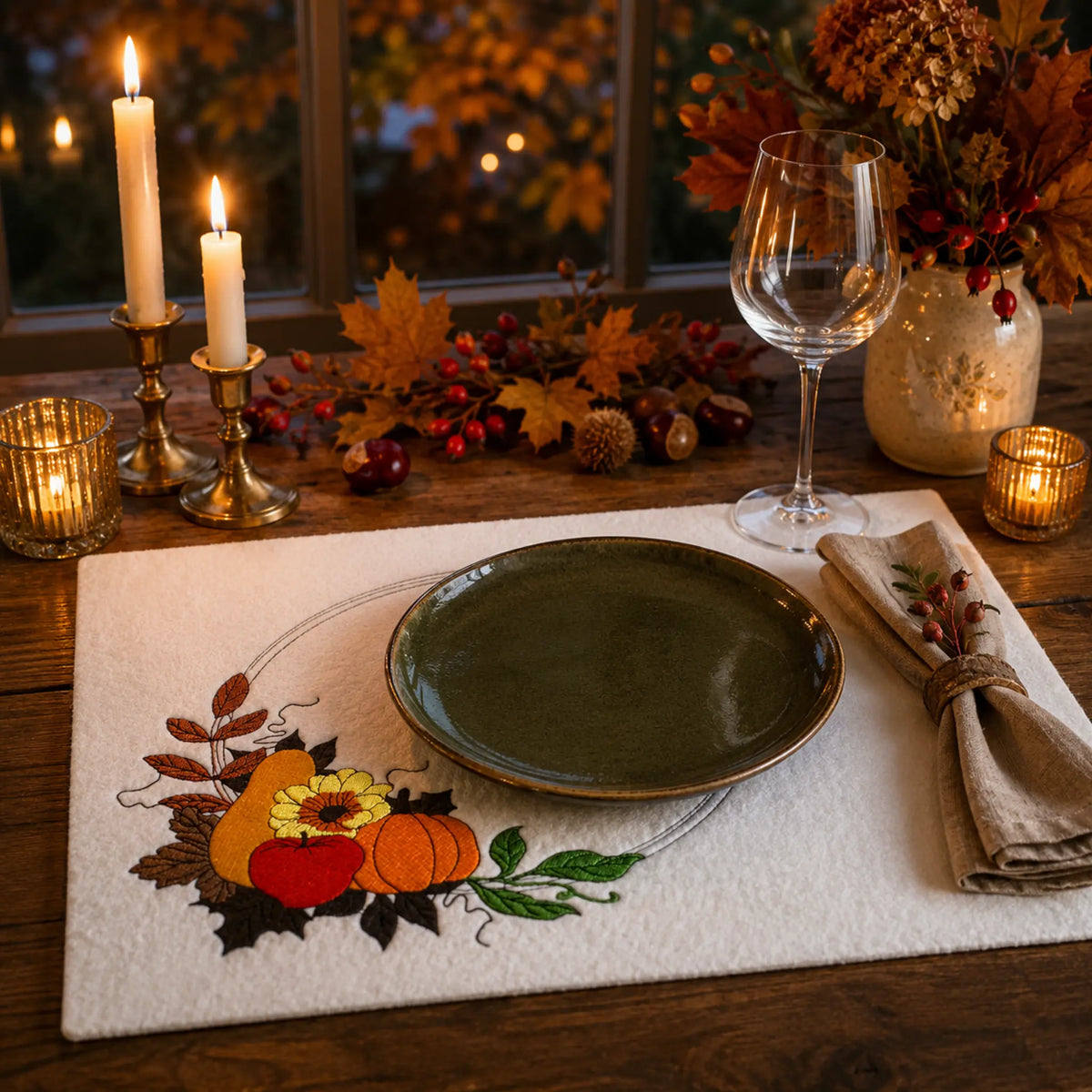 Stickdatei Herbstrahmen