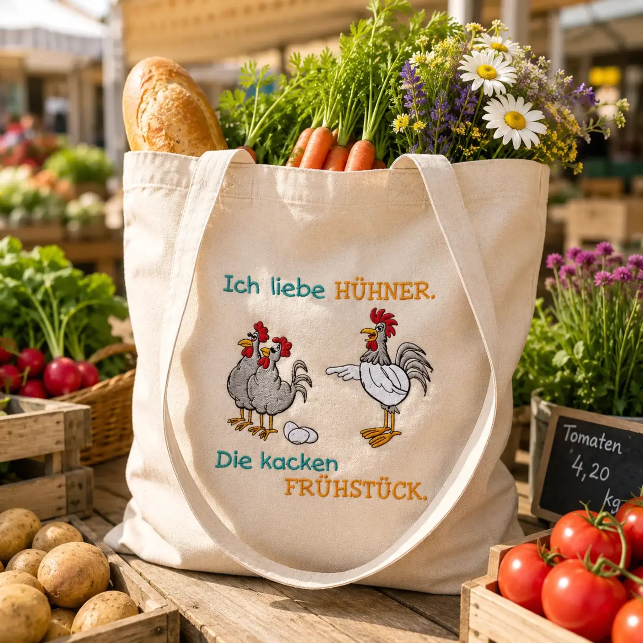 Stickdatei Hühnerbande - Lustige Hühner mit Sprüchen