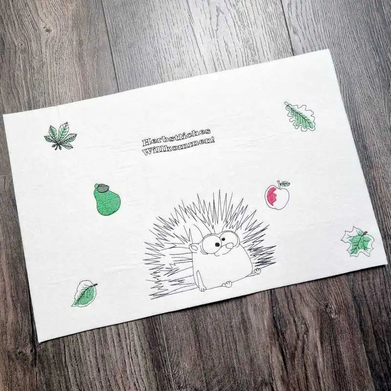 Stickdatei Herbstmotive Igel und mehr von stiXXie by lajana