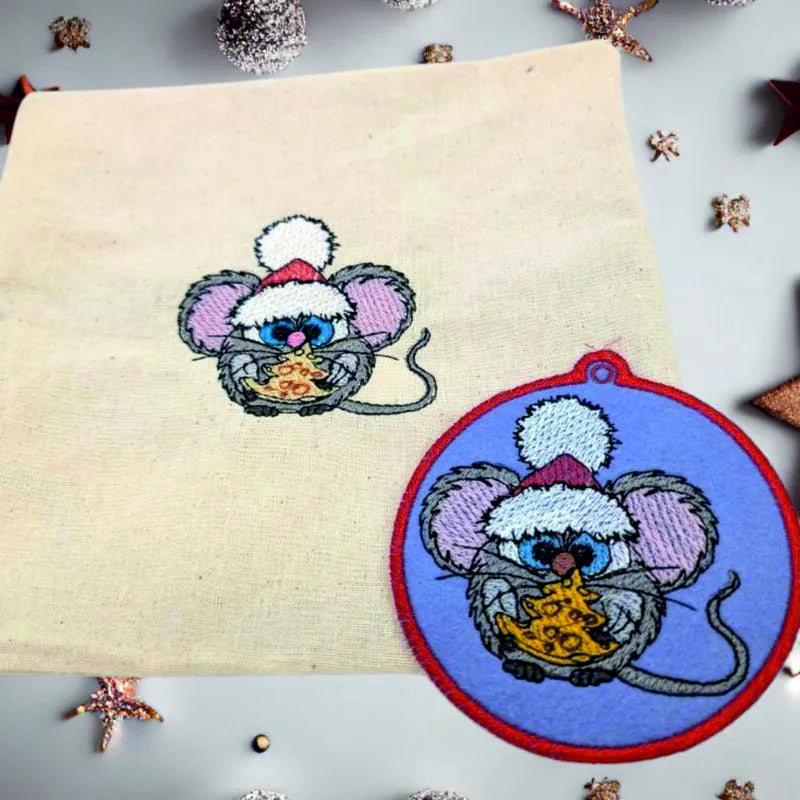 ITH Stickdatei Weihnachtsmaus von stiXXie by lajana