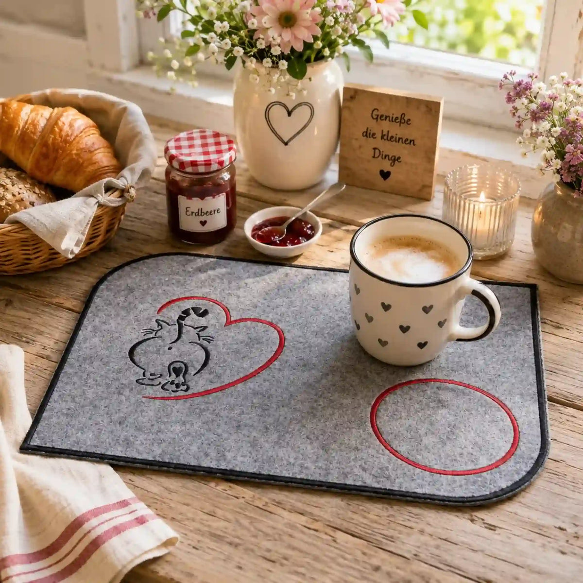 Stickdatei Katze mit Herz