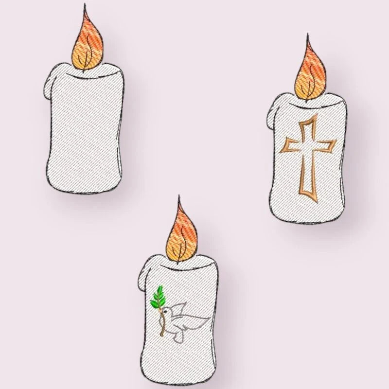 Stickdatei Applikation Kerze von stiXXie by lajana