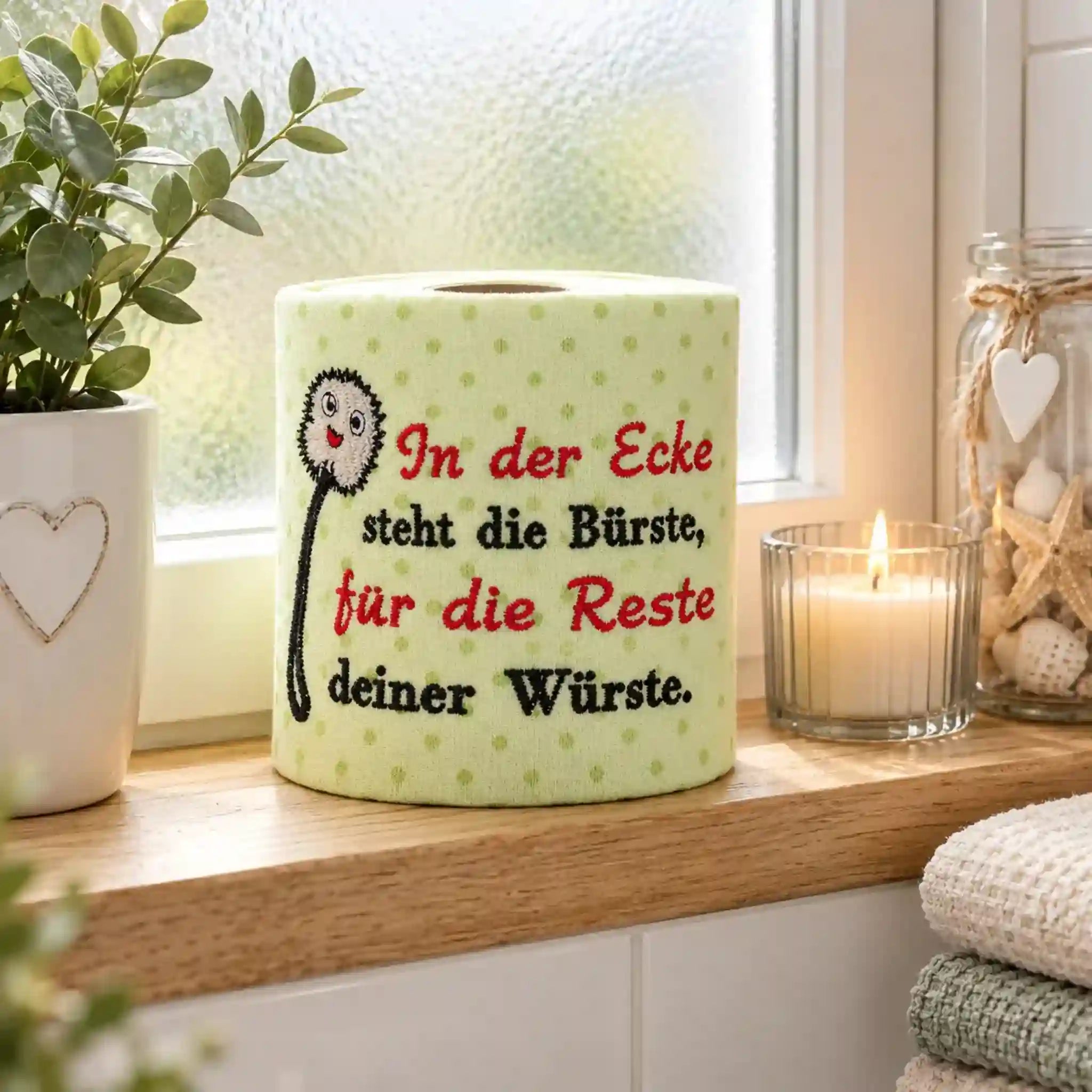 Stickdatei Sprüche für Klorollen-Verstecker