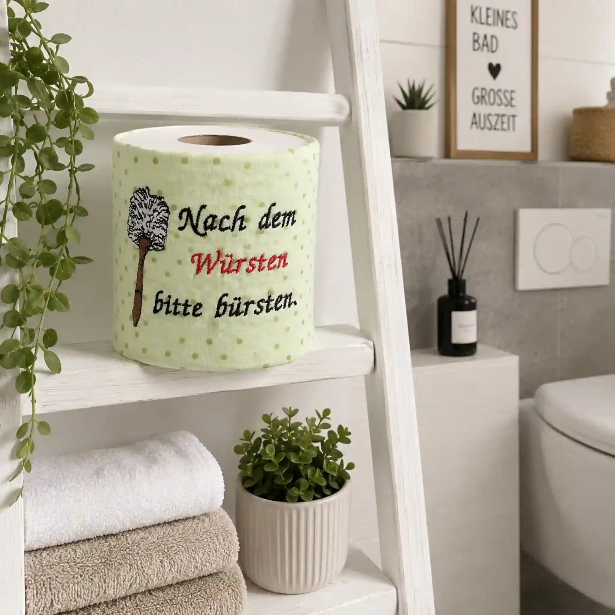 Stickdatei Sprüche für Klorollen-Verstecker
