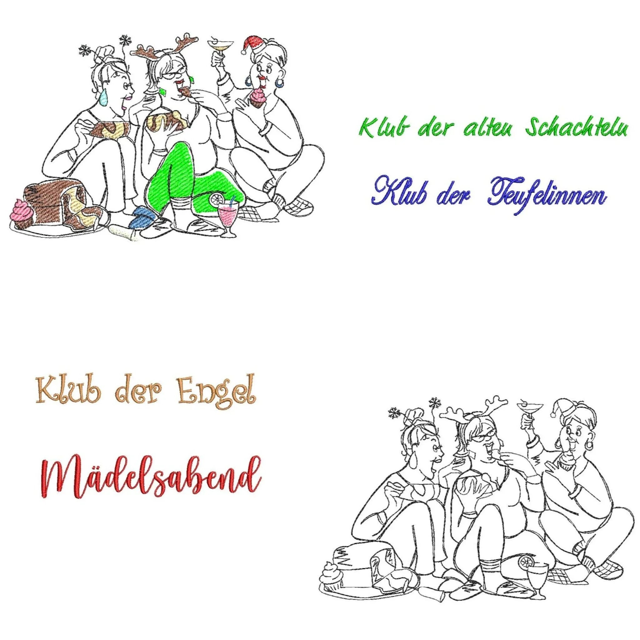 Stickdatei Klub der alten Schachteln