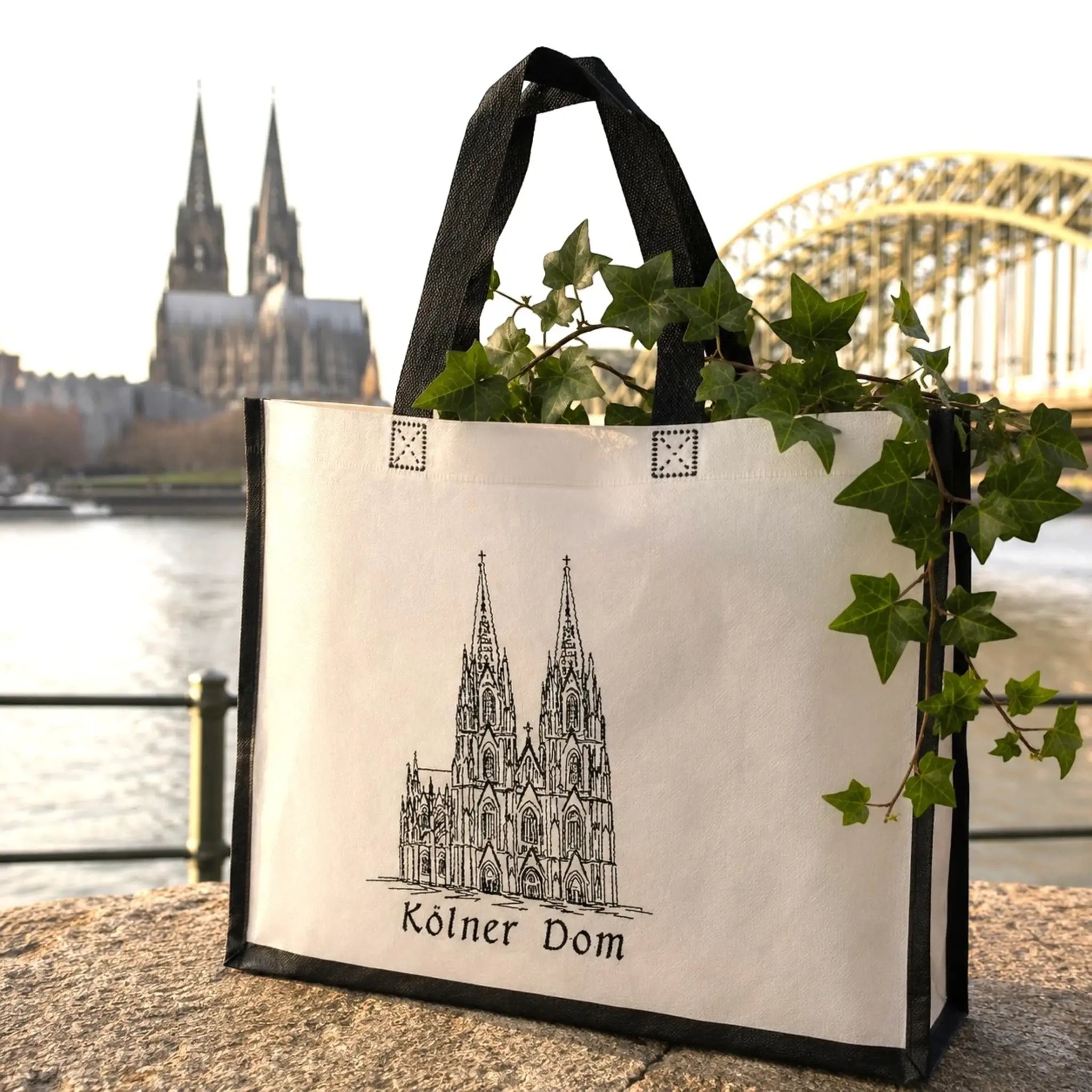 Stickdatei Kölner Dom 🏛️ – Scribble-Motiv mit Schriftzug