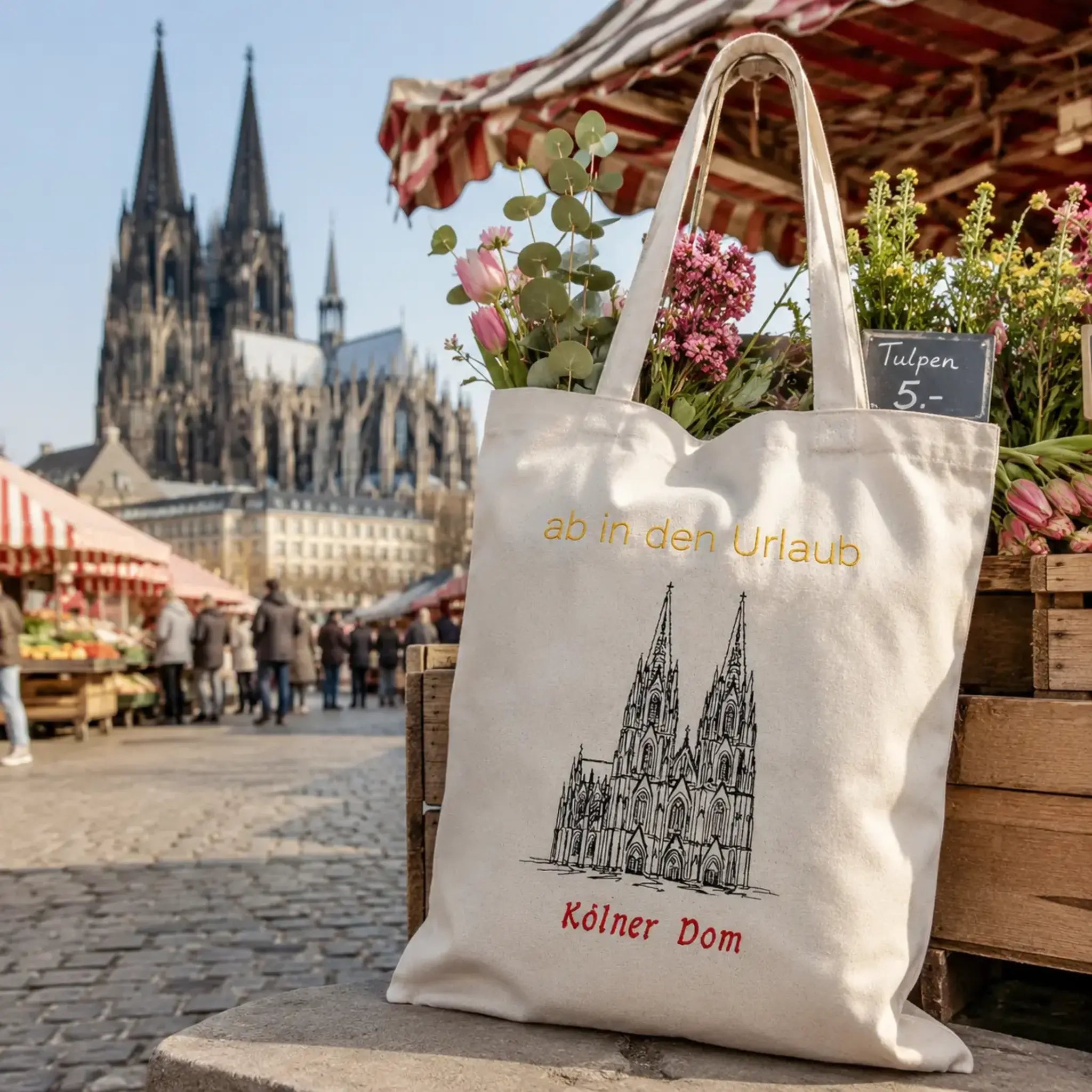 Stickdatei Kölner Dom 🏛️ – Scribble-Motiv mit Schriftzug