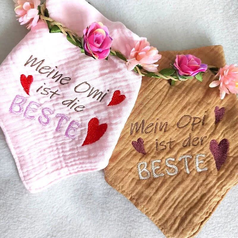 Stickdatei Sprüche Set Mami Papi Omi Opi