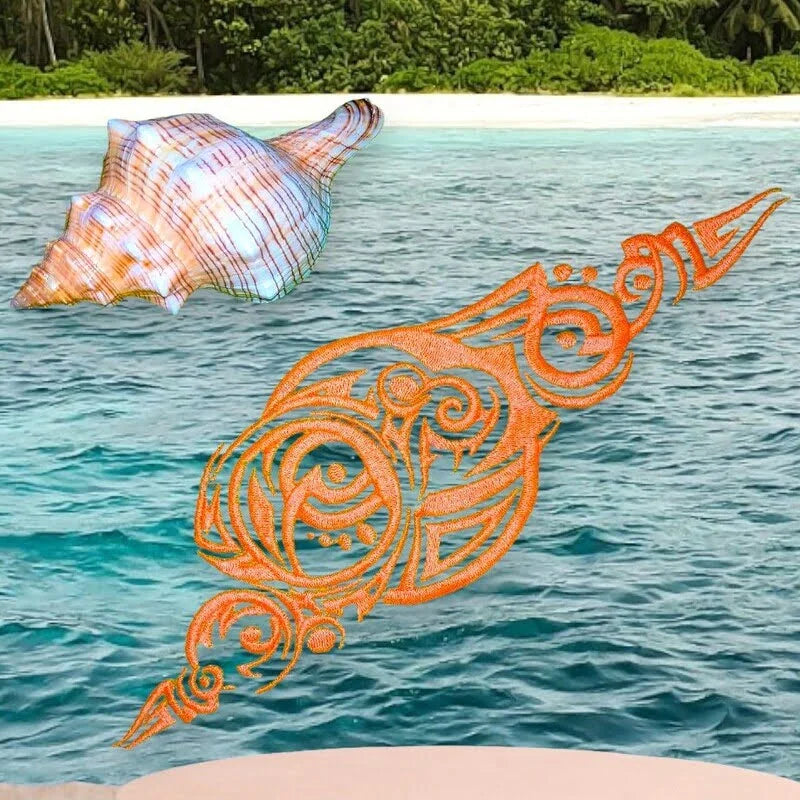 Stickdatei Muschel Tribal von stiXXie by lajana