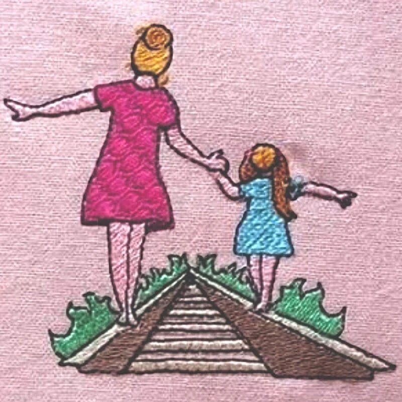 Stickdatei Mutter und Tochter oder Sohn von stiXXie by lajana