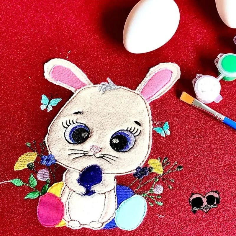 Stickdatei Osterhase Doodle Applikation von stiXXie by lajana